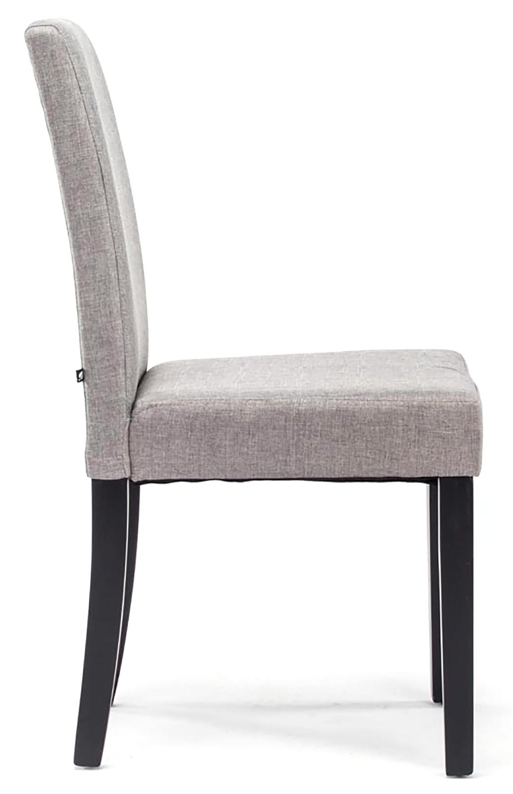 4er Set Esszimmerstuhl Ina Stoff schwarz, hellgrau
