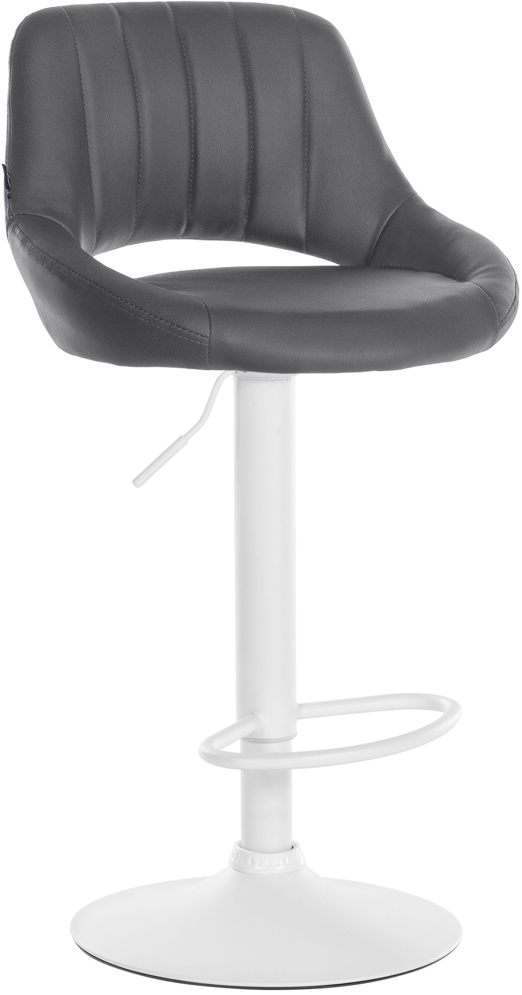 Barhocker Milet Kunstleder weiß, grau