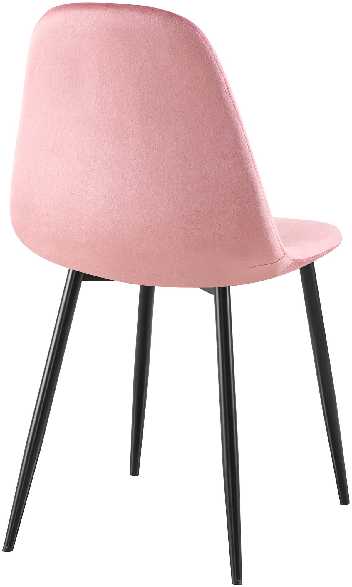 4er Set Esszimmerstühle Napier Samt, pink