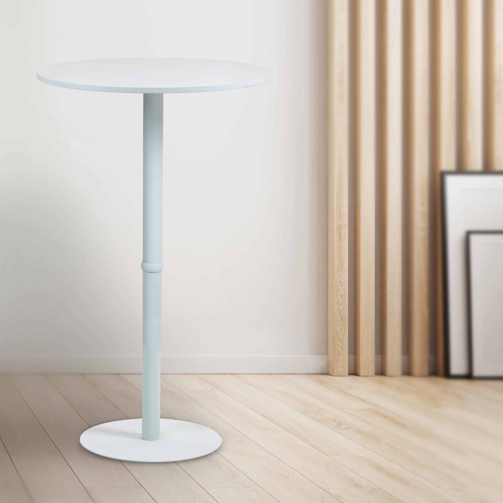 Stehtisch Hereford rund 75 cm, weiß/weiß
