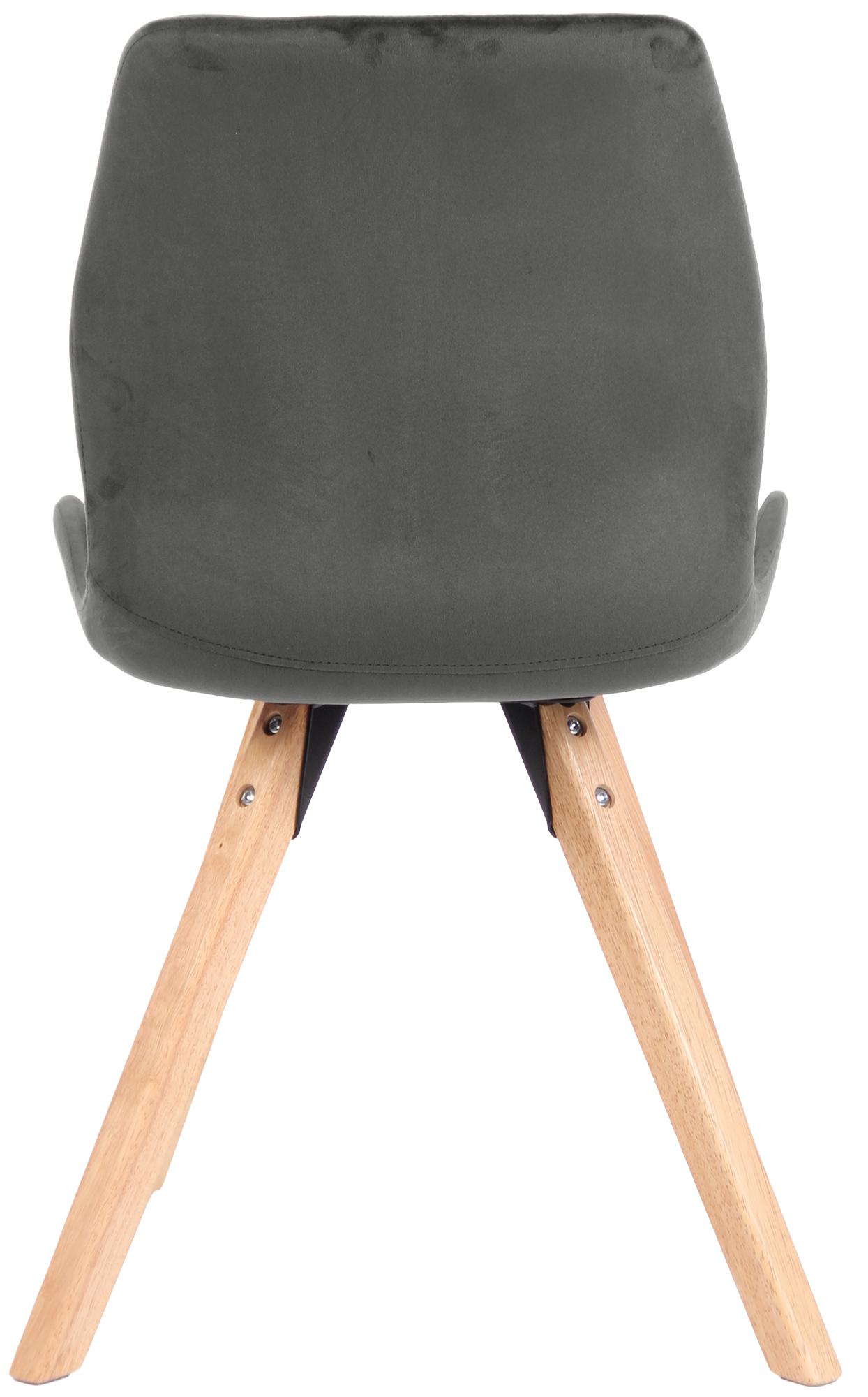 2er Set Stuhl Luna Samt, dunkelgrau