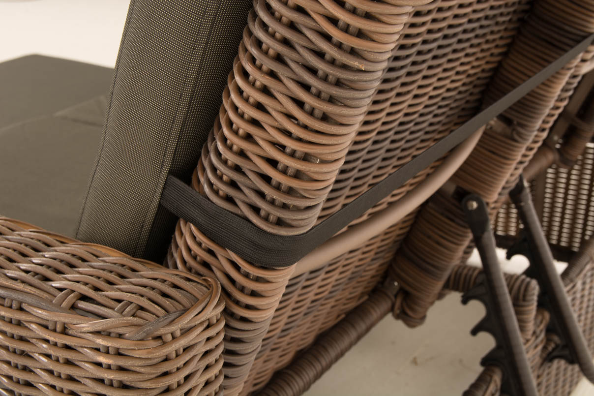 Sofa Ancona Anthrazit 5mm, braun-meliert