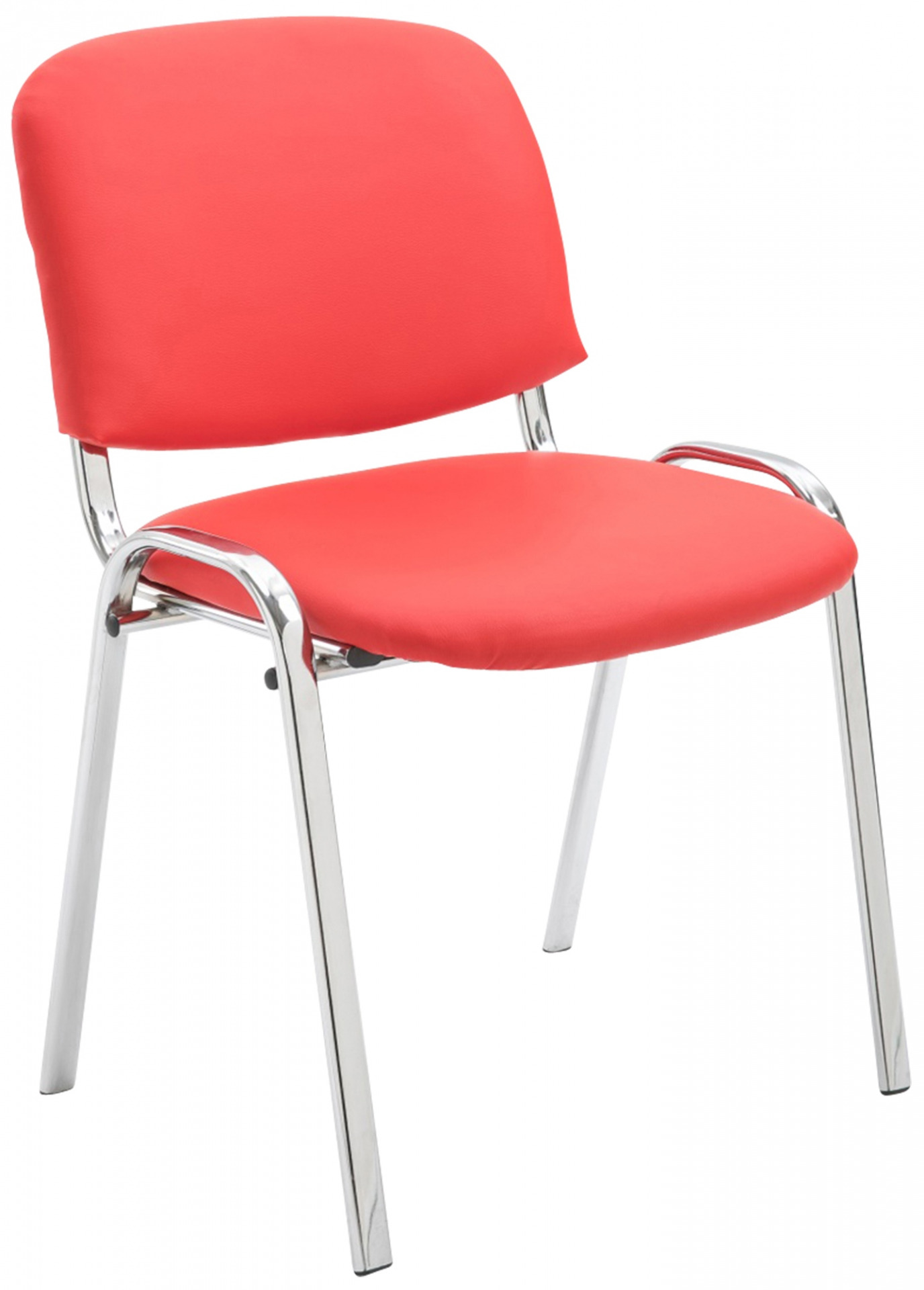 Besucherstuhl Ken C Kunstleder, rot