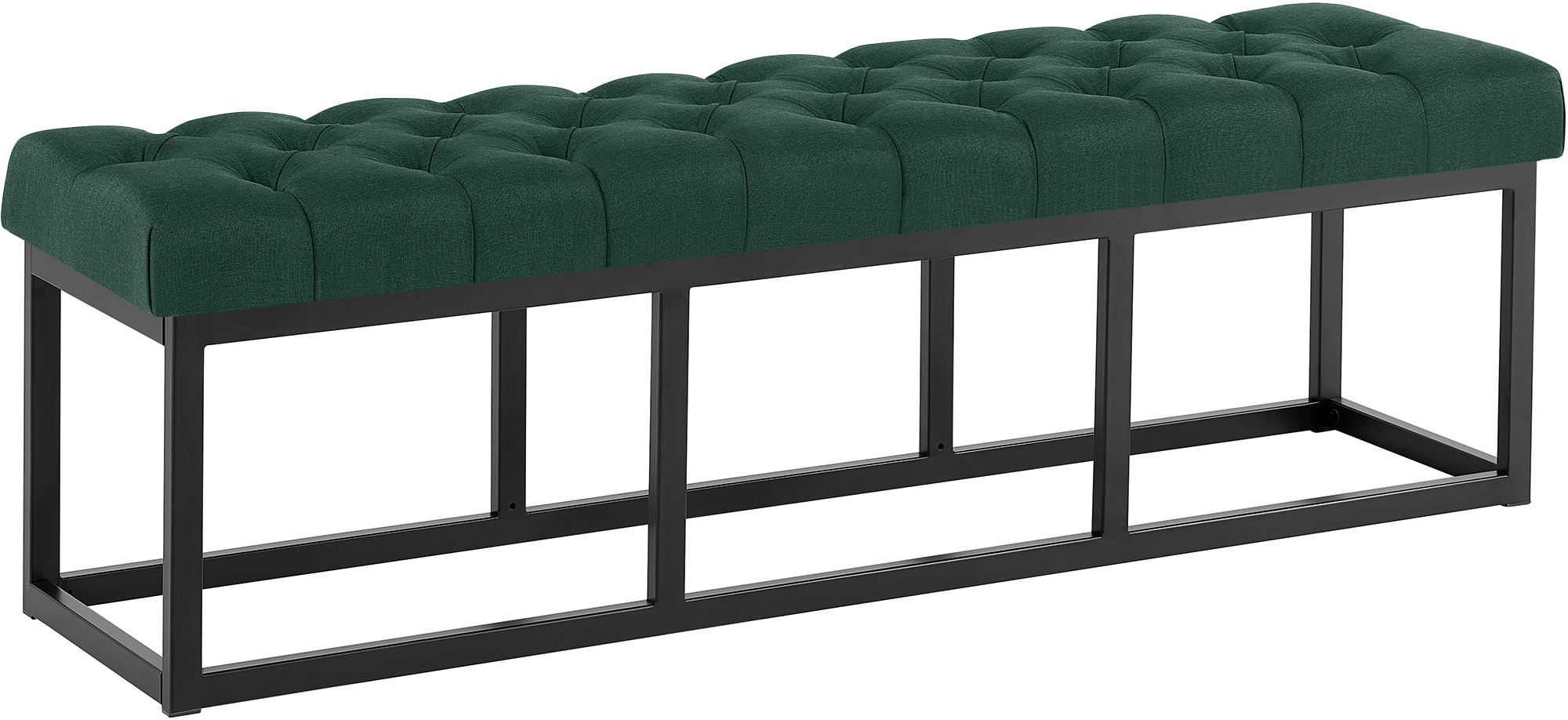 Sitzbank Amun Stoff Schwarz 150 cm, grün