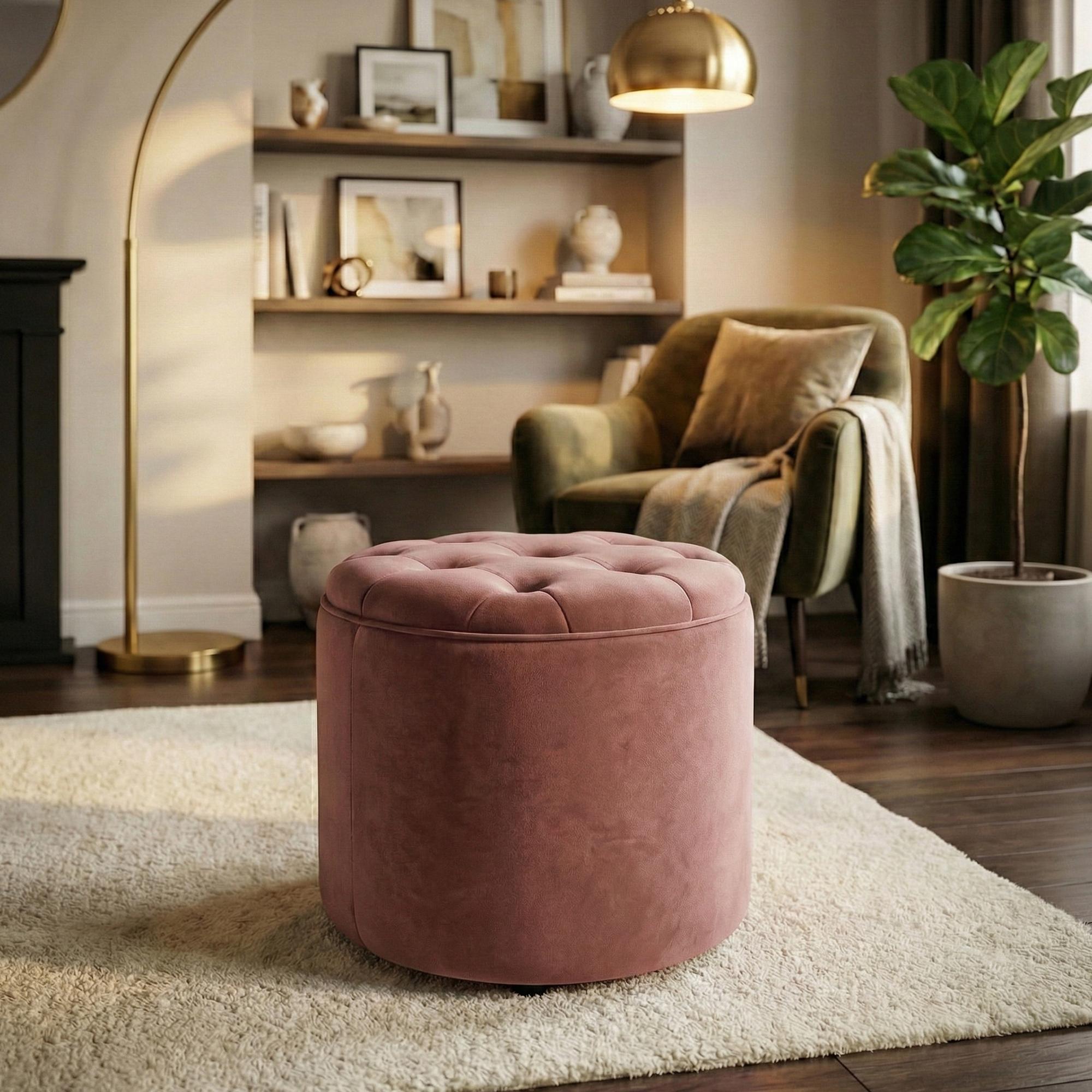 Sitzhocker Pantin Samt, pink