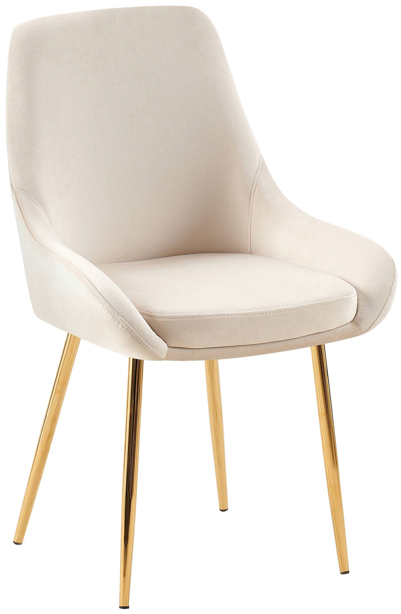 Esszimmerstuhl Elmira Samt gold, creme