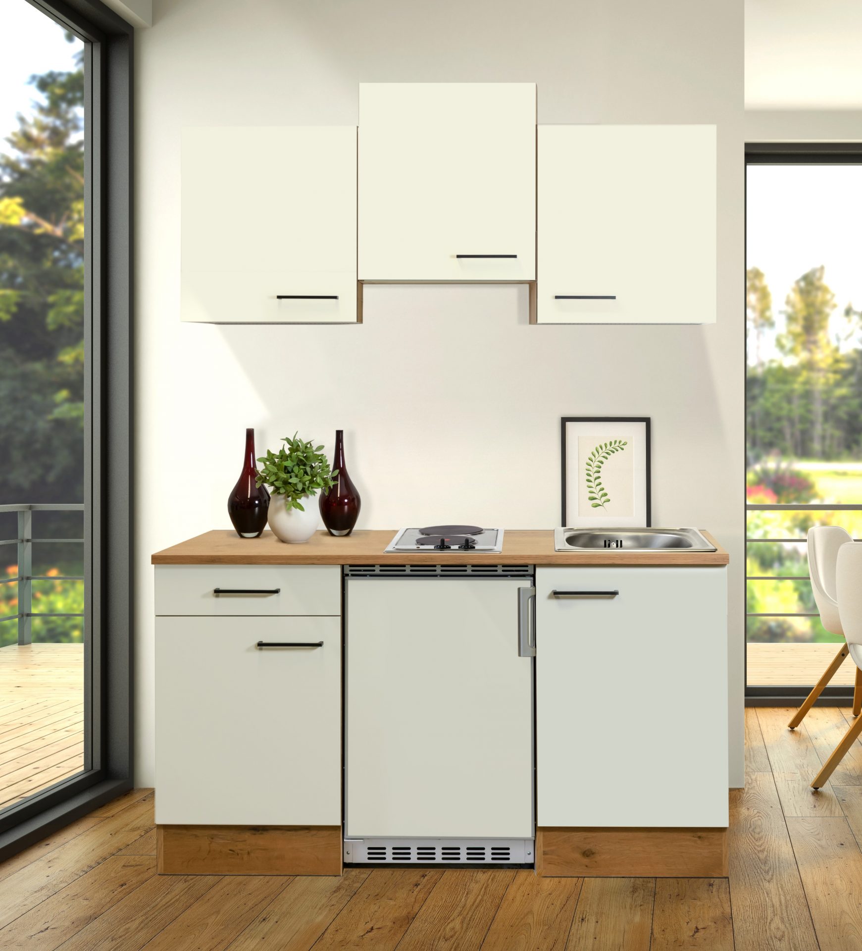 Singleküche Avila 150 cm mit E-Geräten