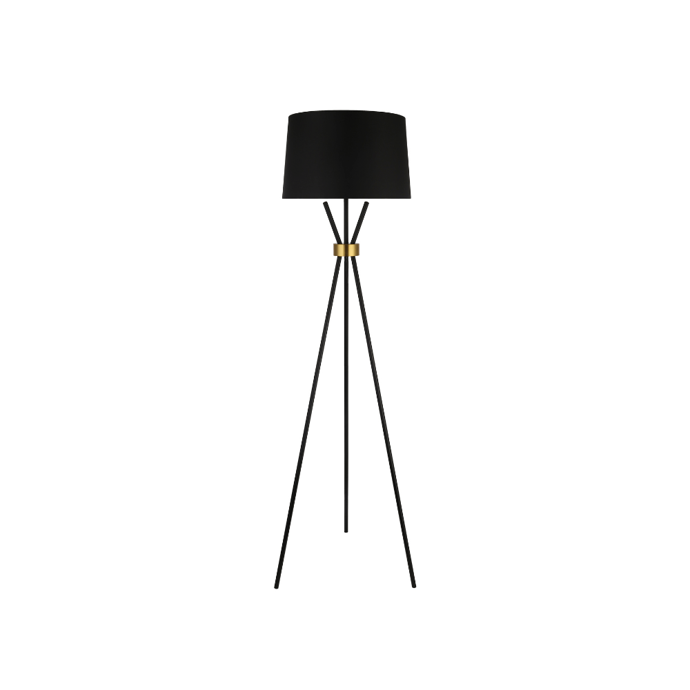 Stehlampe LUNA - Schwarz/Gold