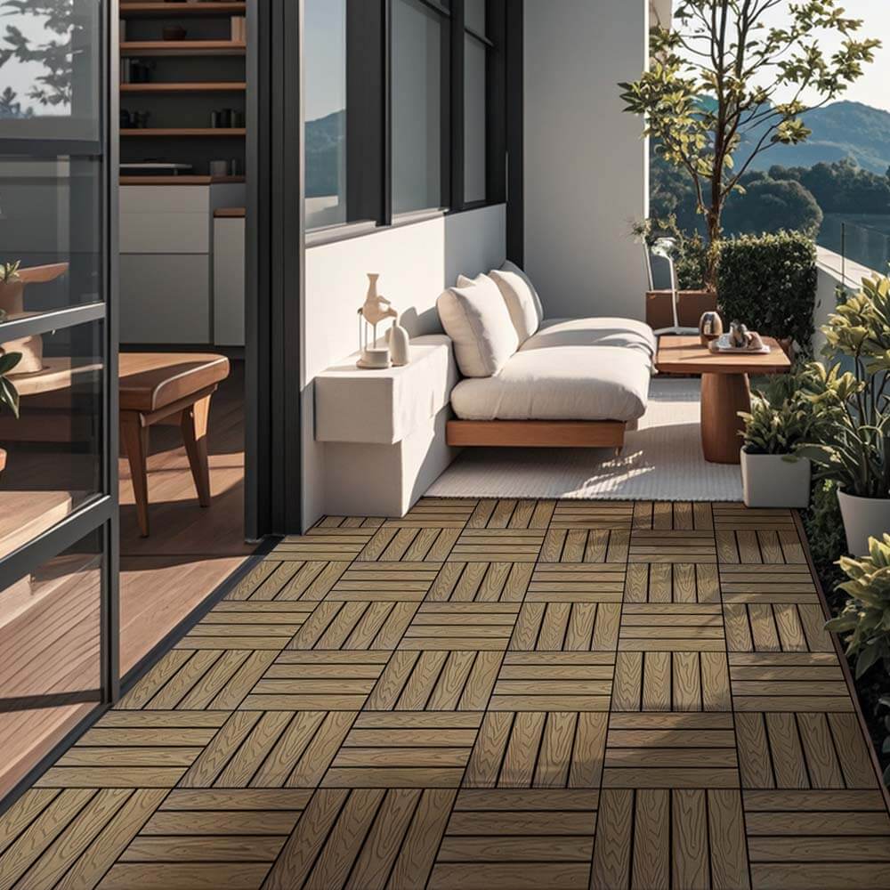 WPC Klickfliesen BAVARO PREMIUM - Teak 1 m²