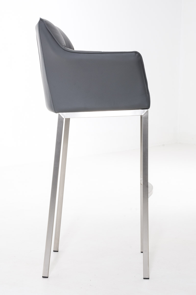 Barhocker Damaso E mit 4-Fuß Gestell, grau