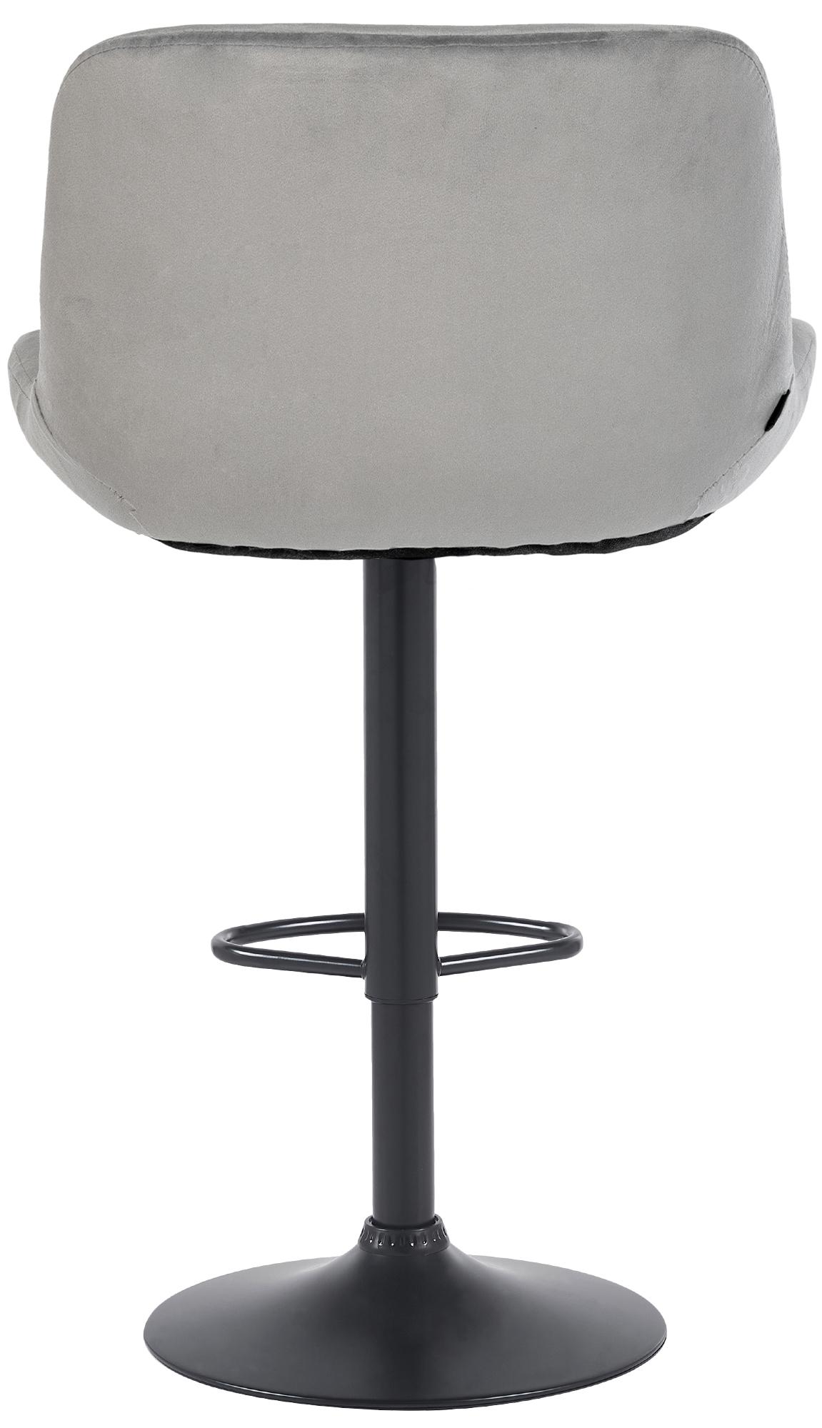 Barhocker Solon Schwarz Samt, grau