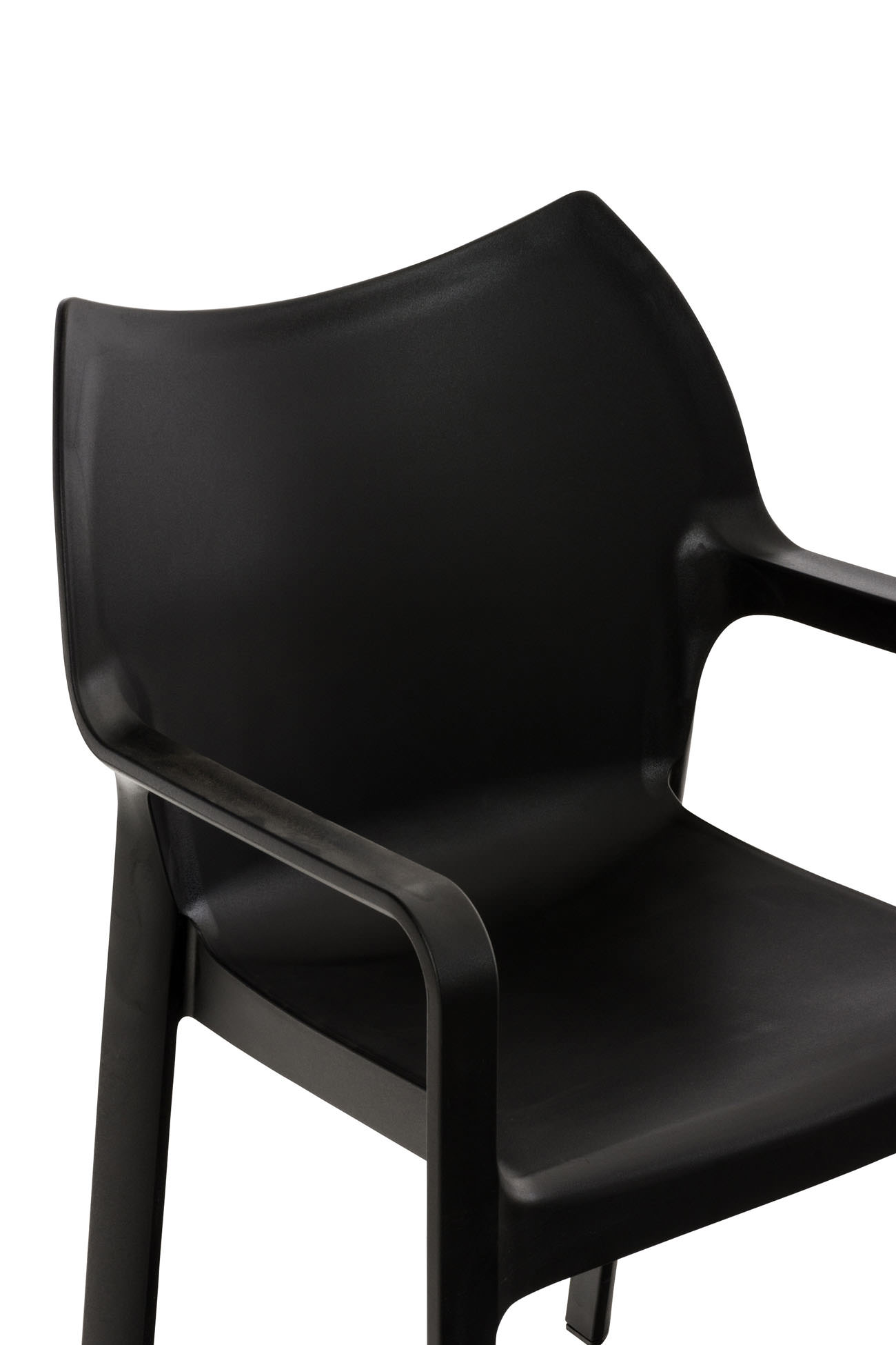 2er SET Stapelstuhl DIVA, schwarz
