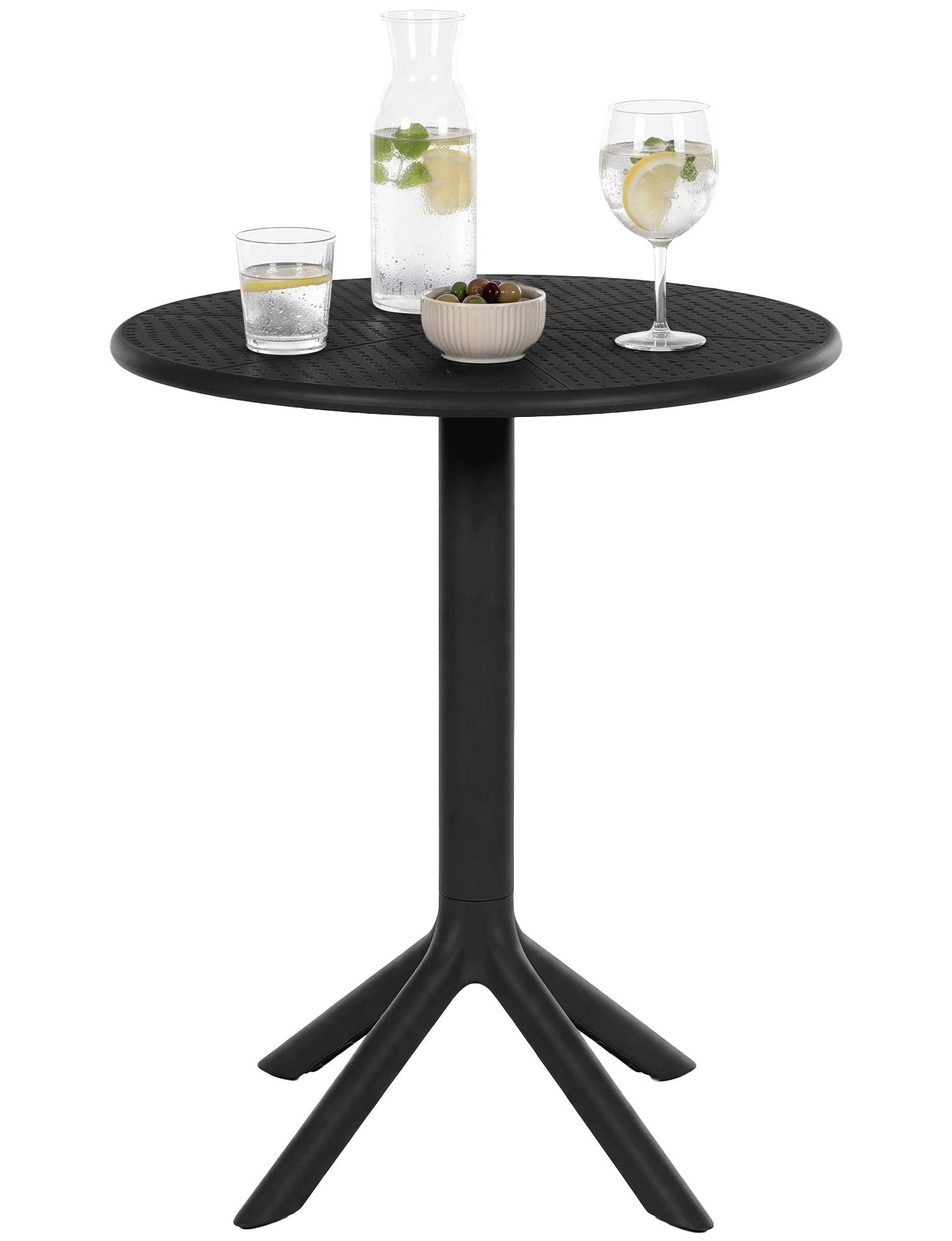 Tisch Lacota rund 60 cm, schwarz