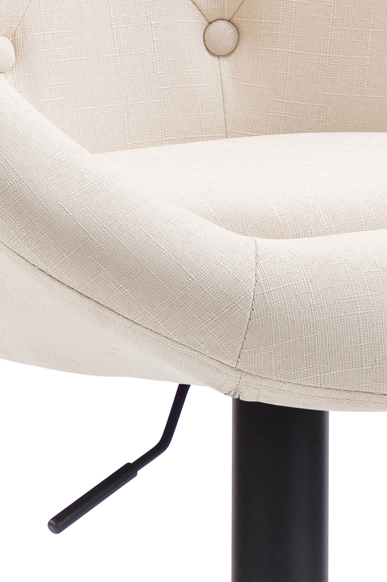 Barhocker London V2 Stoff schwarz, creme