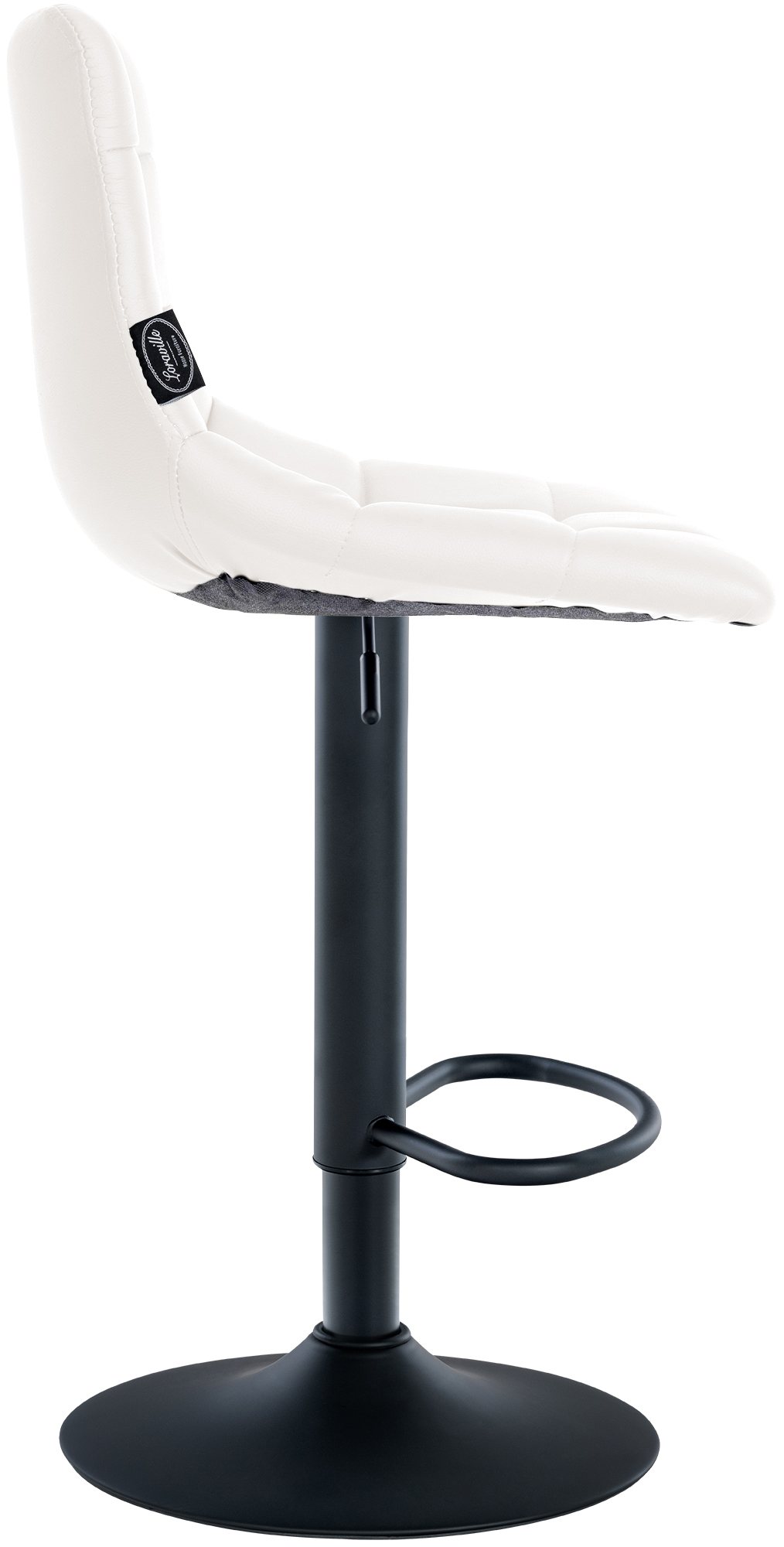 2er Set Barhocker Jerry Kunstleder schwarz, weiß