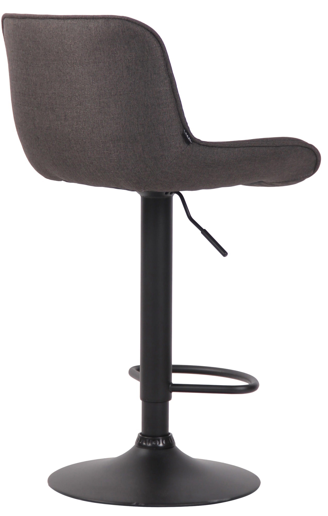 Barhocker Lentini Stoff schwarz, dunkelgrau