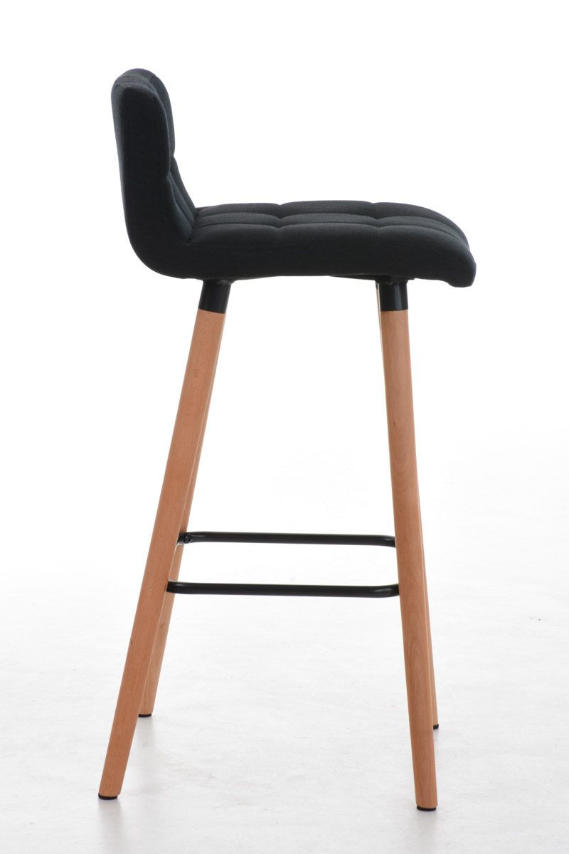 Barhocker Lincoln Stoff, schwarz