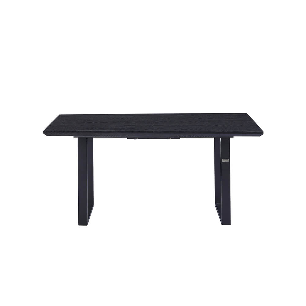 Esstisch Eckig Ausziehbar AVENCIA inkl. U-Fuß - 160-200 x 100 cm Dark Oak