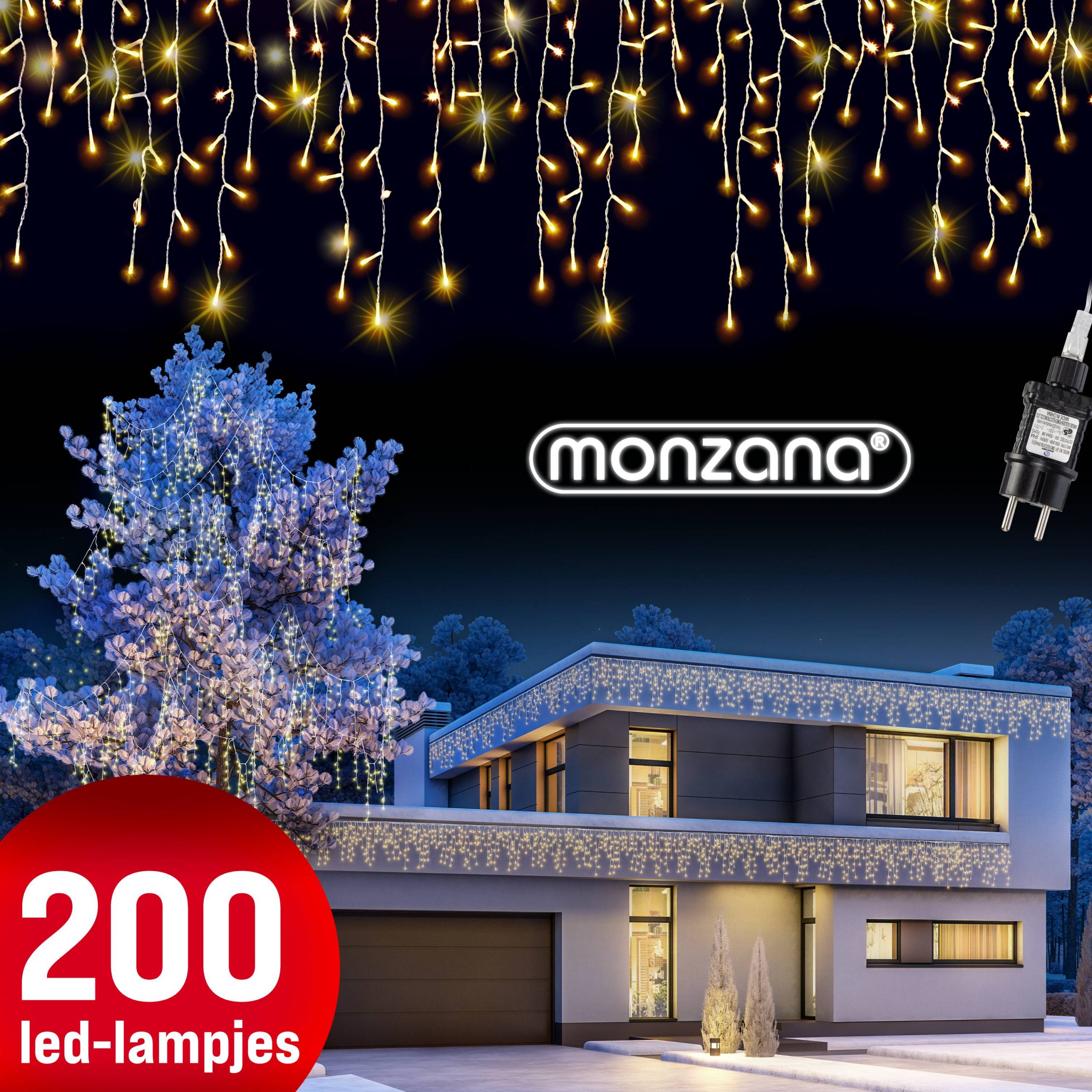 Regenlichterkette LED Warmweiß 10m