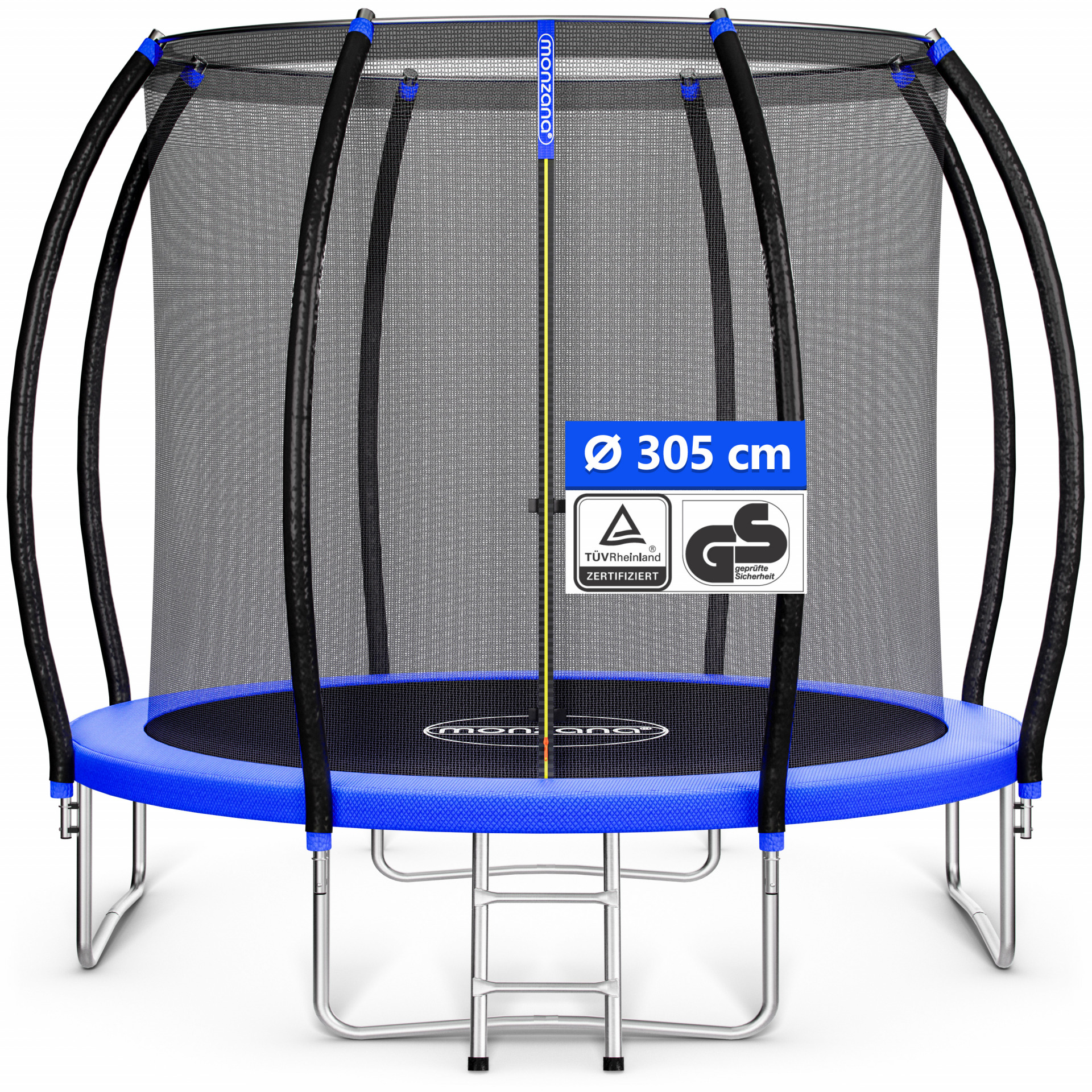 Trampolin Ø305cm Sicherheitsnetz innen TÜV GS