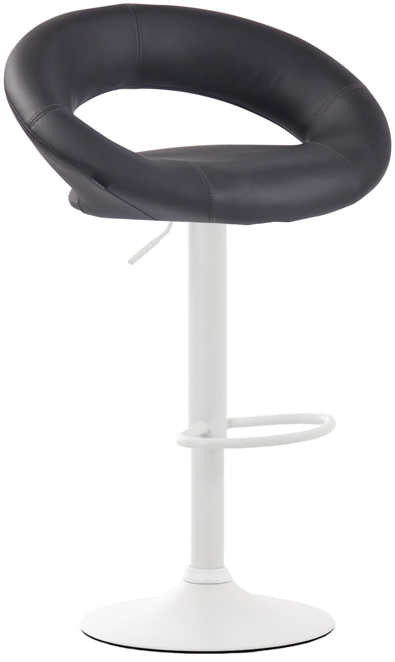 2er Set Barhocker Olinda Kunstleder weiß, grau