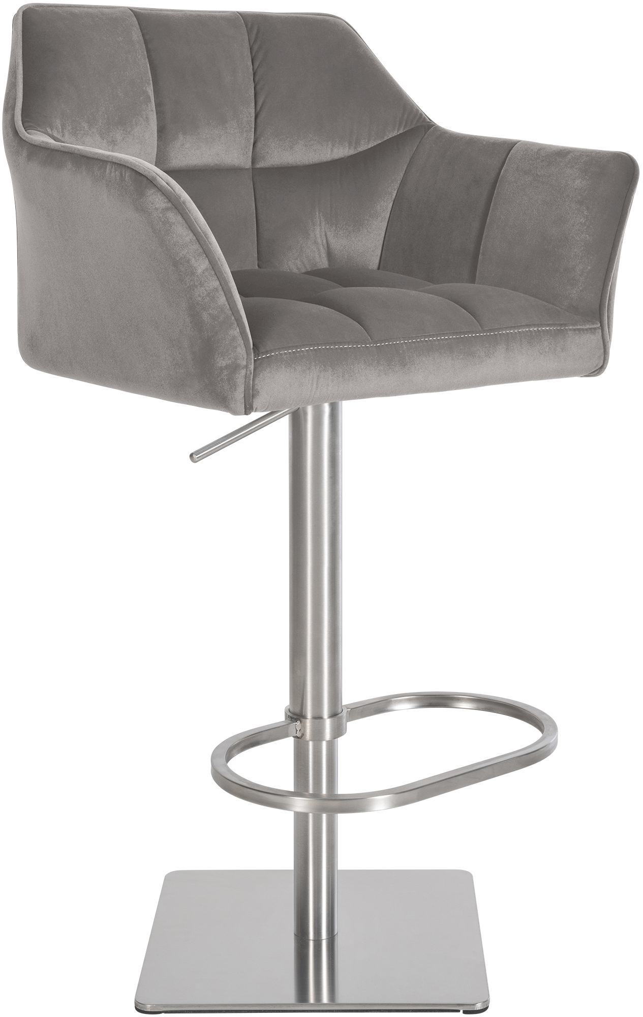 Barhocker Damaso E Samt, grau