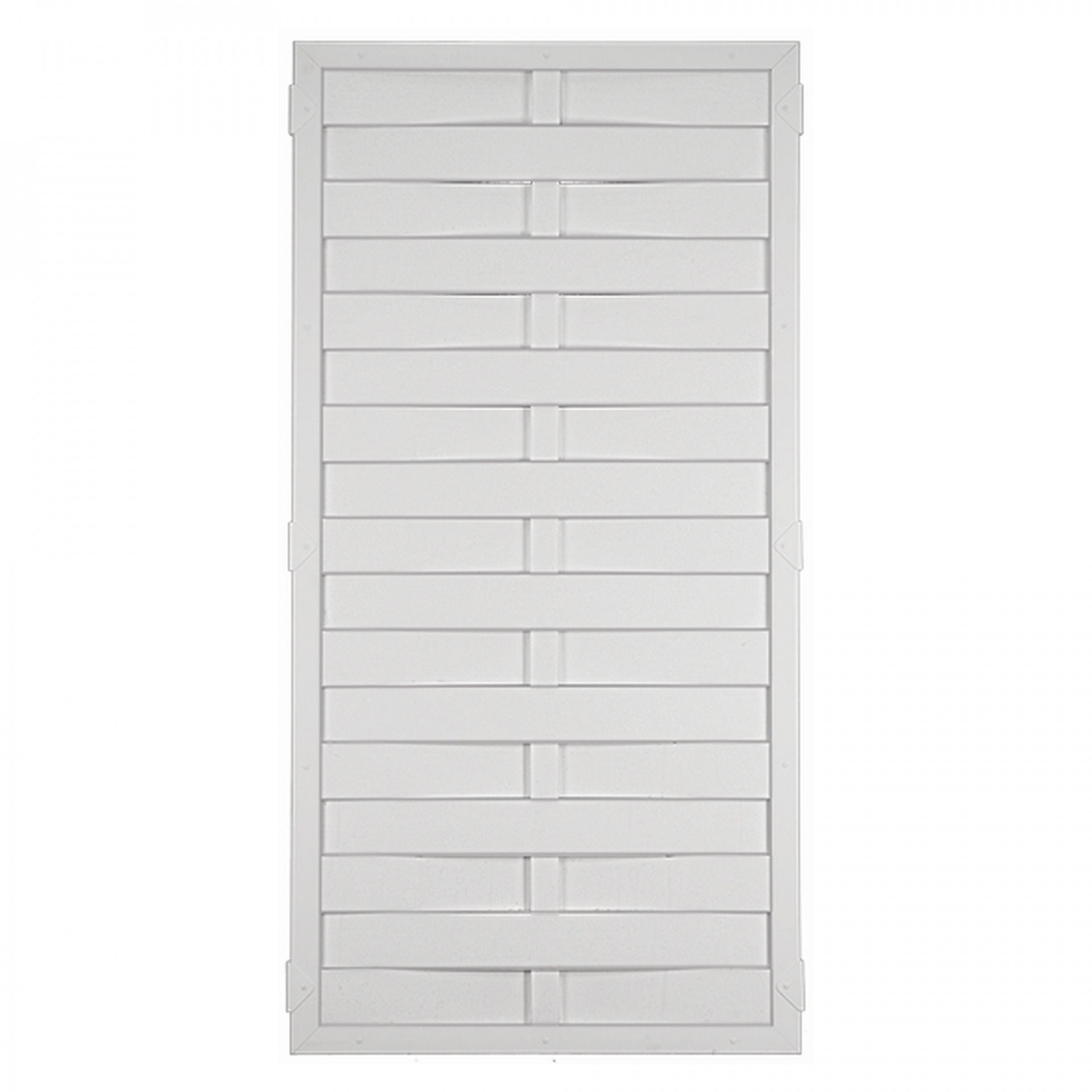 LIGHTLINE KS-LAMELLENZAUN, 90 x 180 cm, Füllung / Rahmen WEISS
