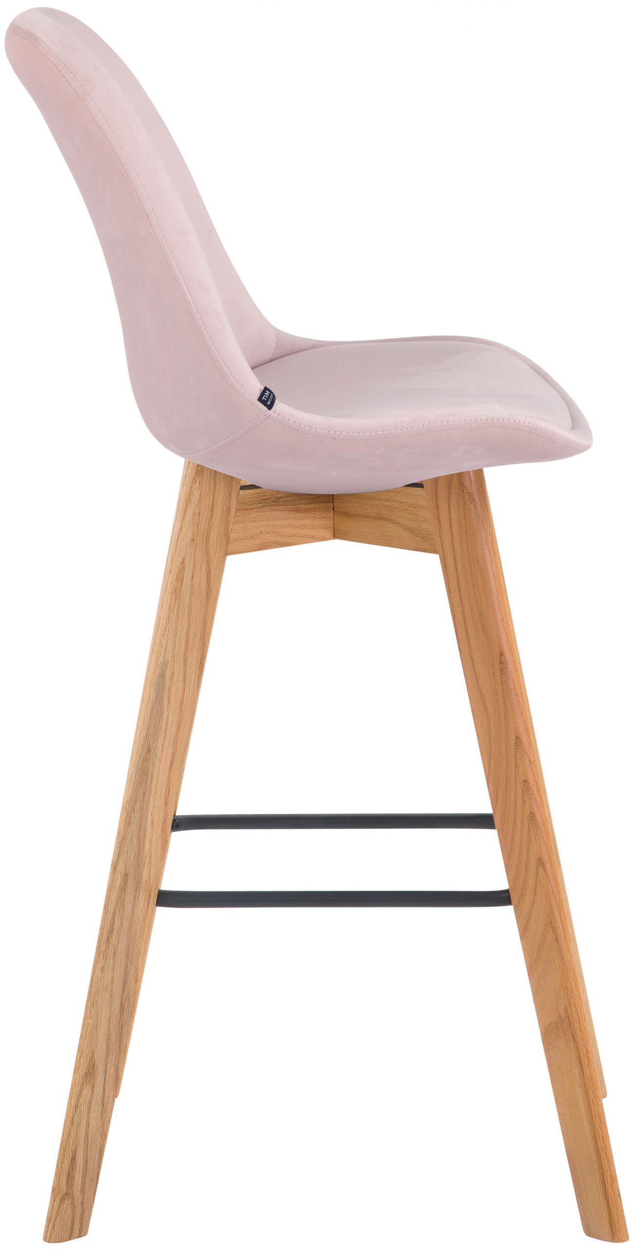 2er Set Barhocker Metz Samt natura, pink