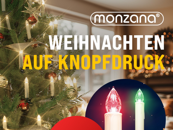 LED Weihnachtsbaumkerzen 30er-Set Bunt Fernbedienung