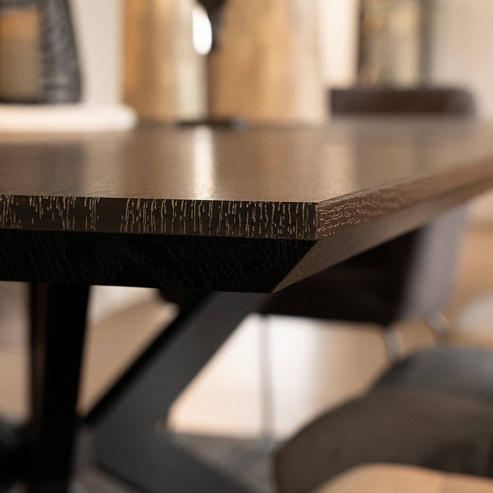 Esstisch Eckig AVENCIA inkl. Sternfuß - 200 x 120 cm Dark Oak