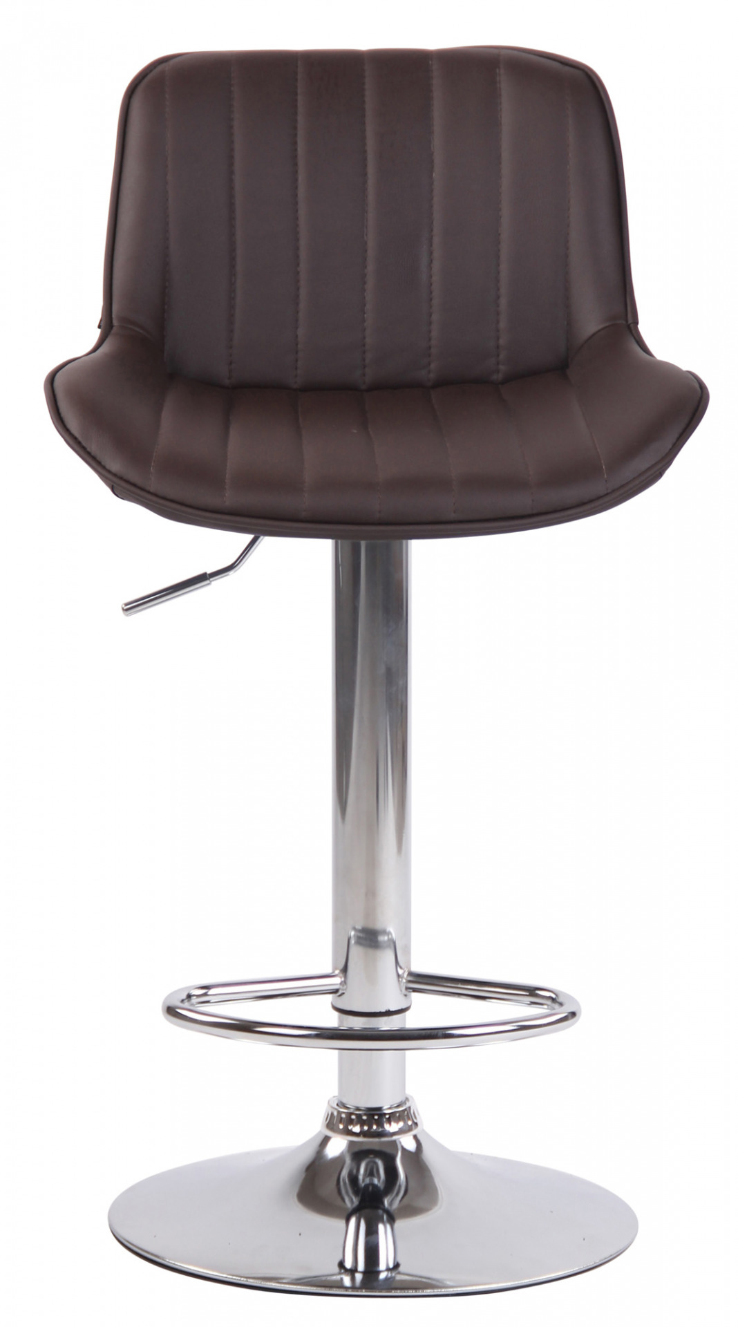 Barhocker Lentini Kunstleder chrom, braun