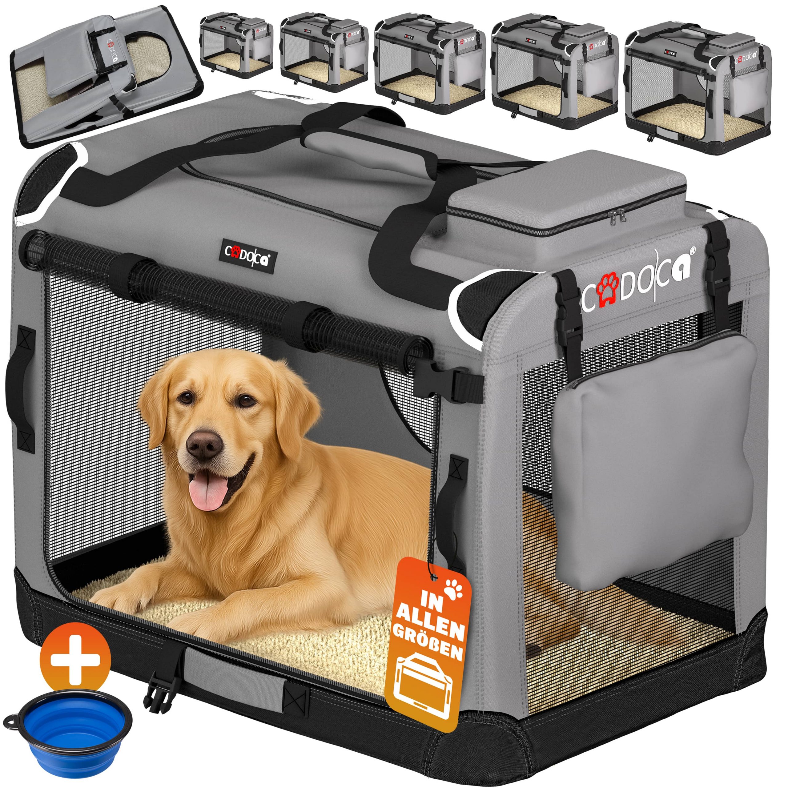 Hundebox faltbar XXXL 101x70x70cm Grau