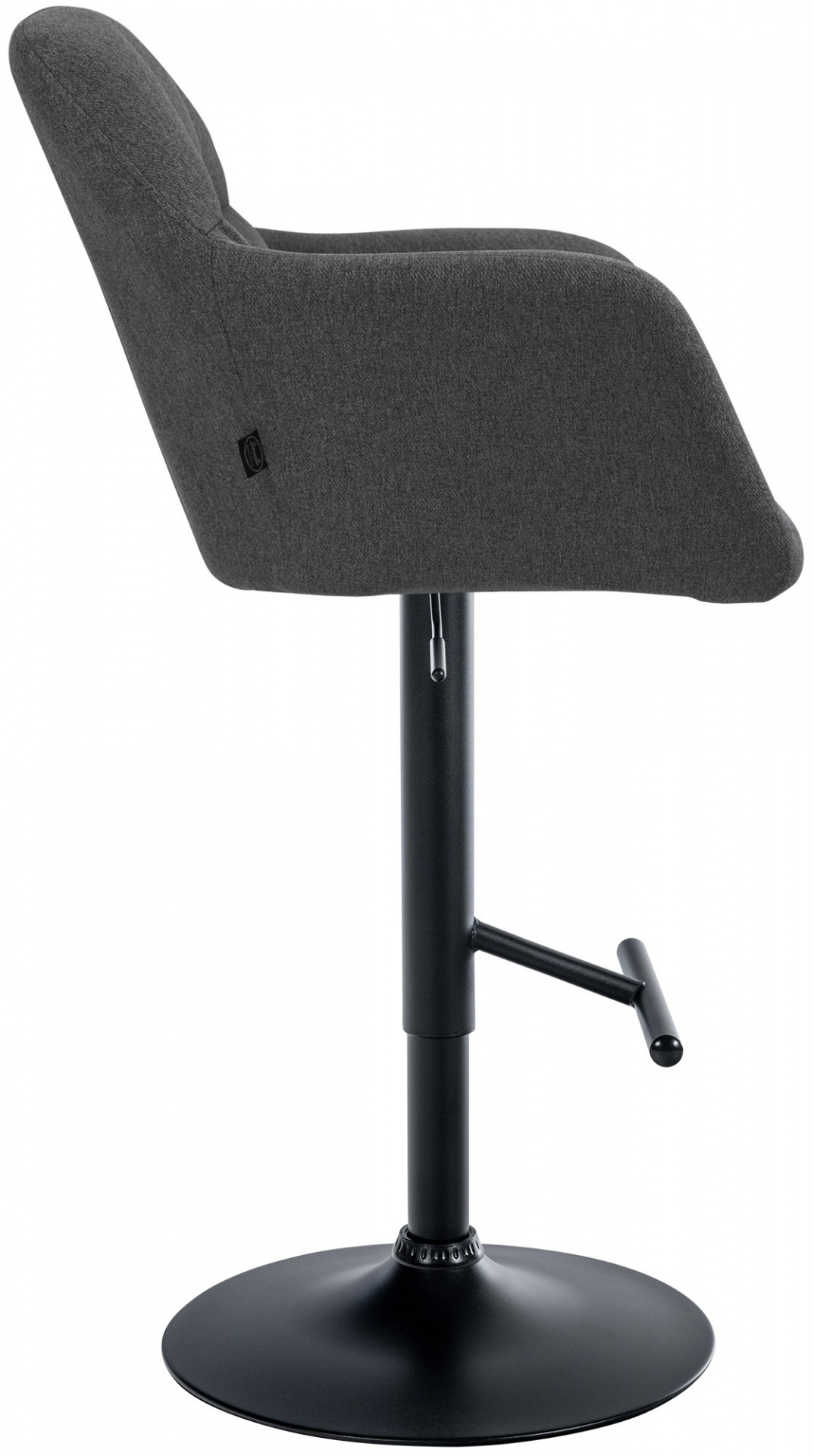Barhocker Natoma Stoff schwarz, dunkelgrau