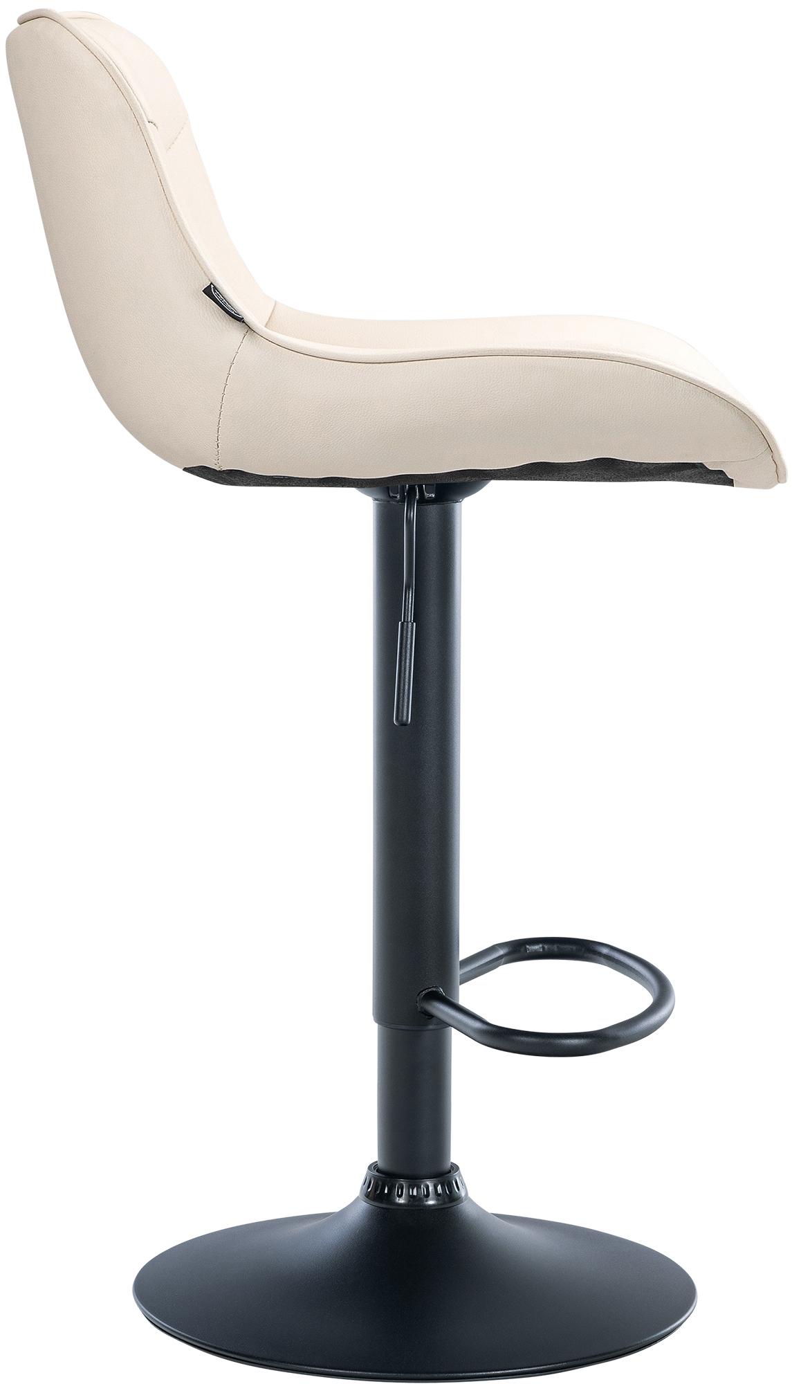 Barhocker Vonore Kunstleder schwarz, creme