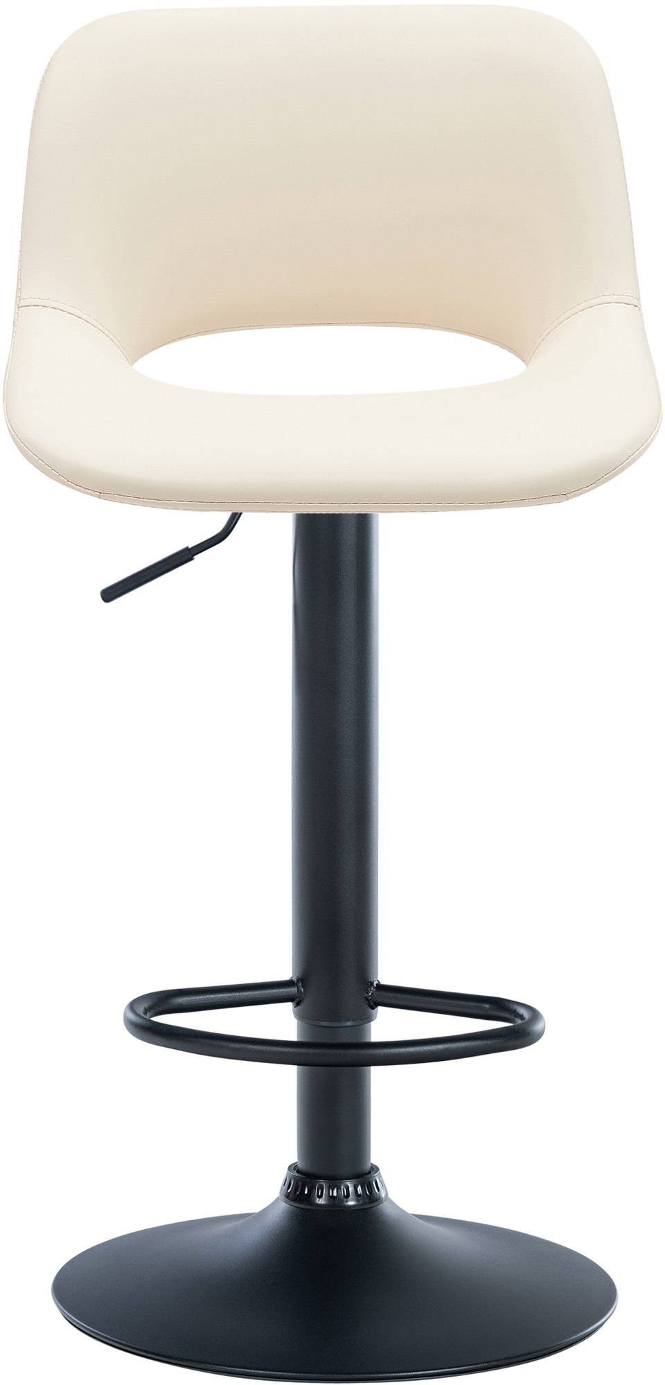 Barhocker Camden Kunstleder schwarz, creme