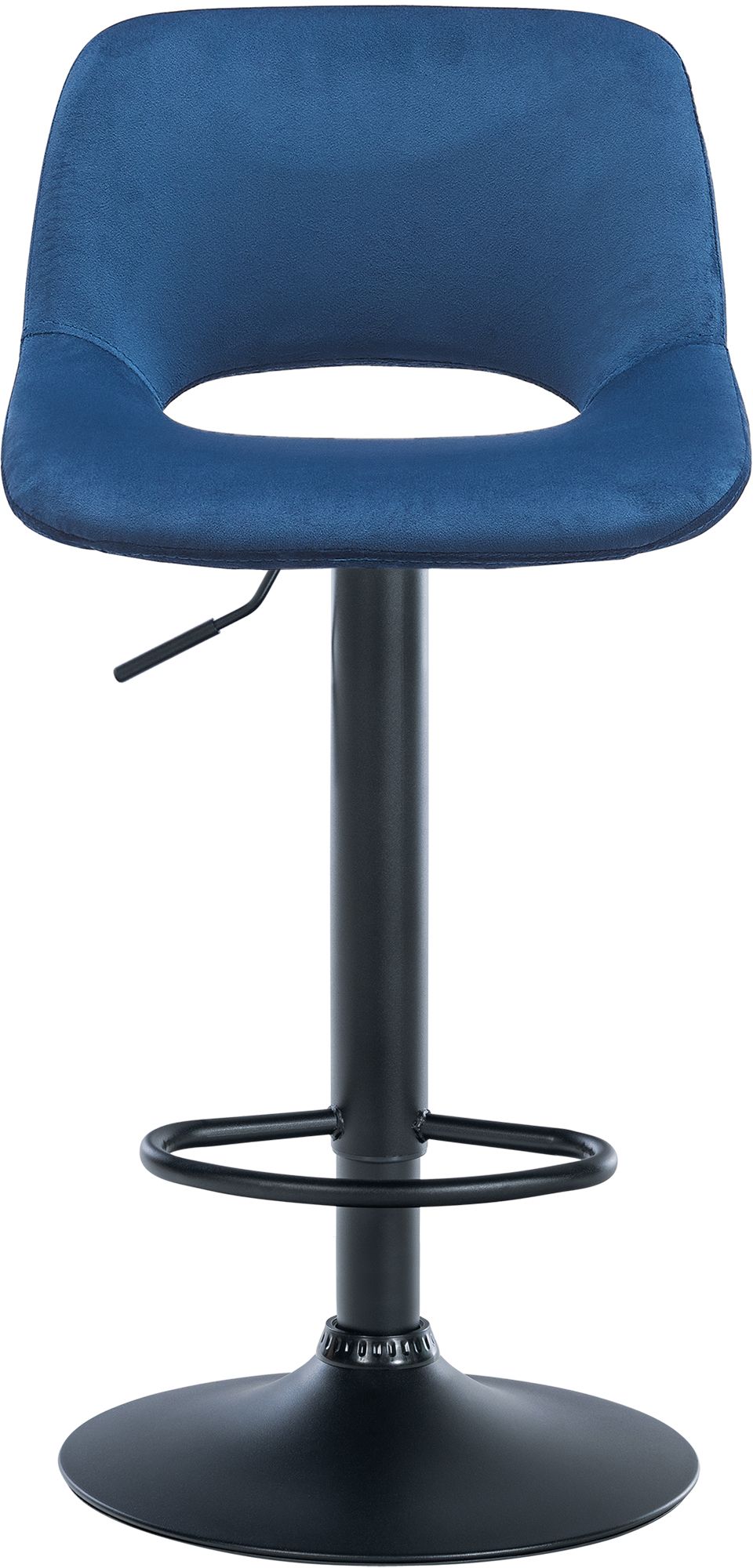 2er Set Barhocker Camden Samt schwarz, blau