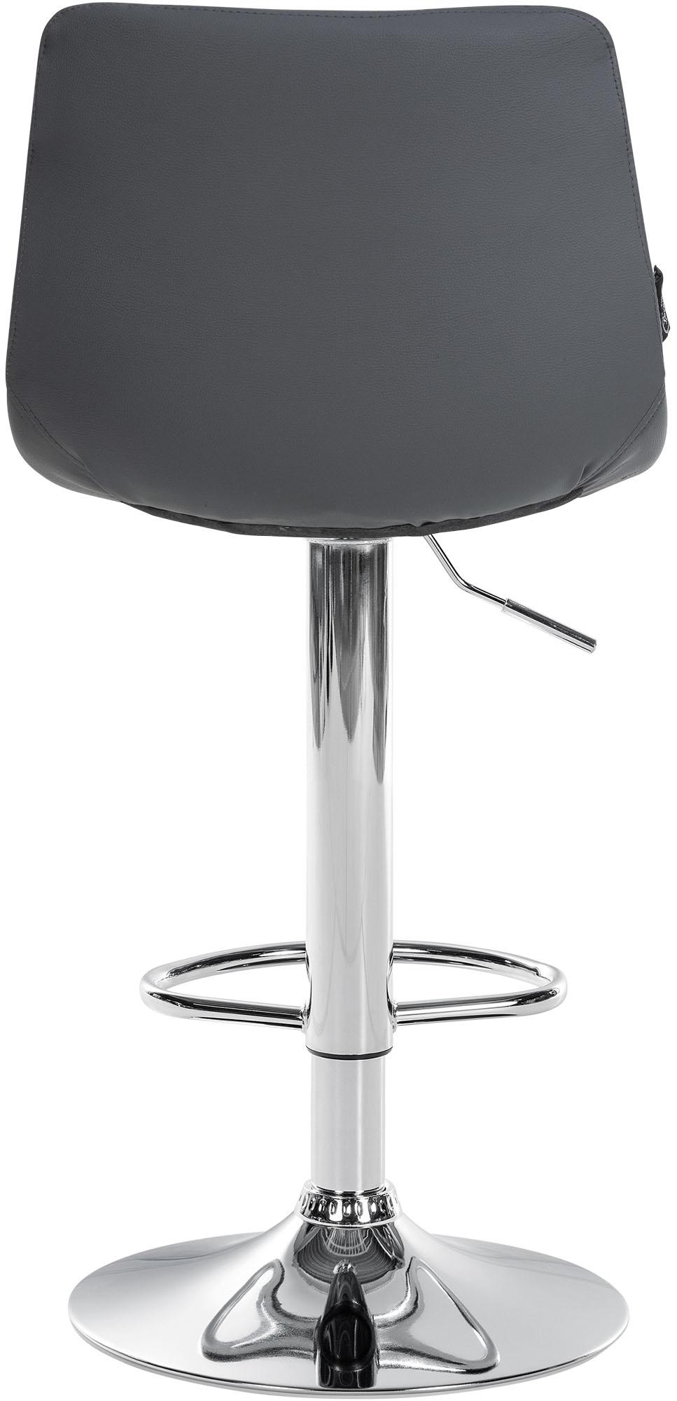 Barhocker Jerry Kunstleder chrom, grau