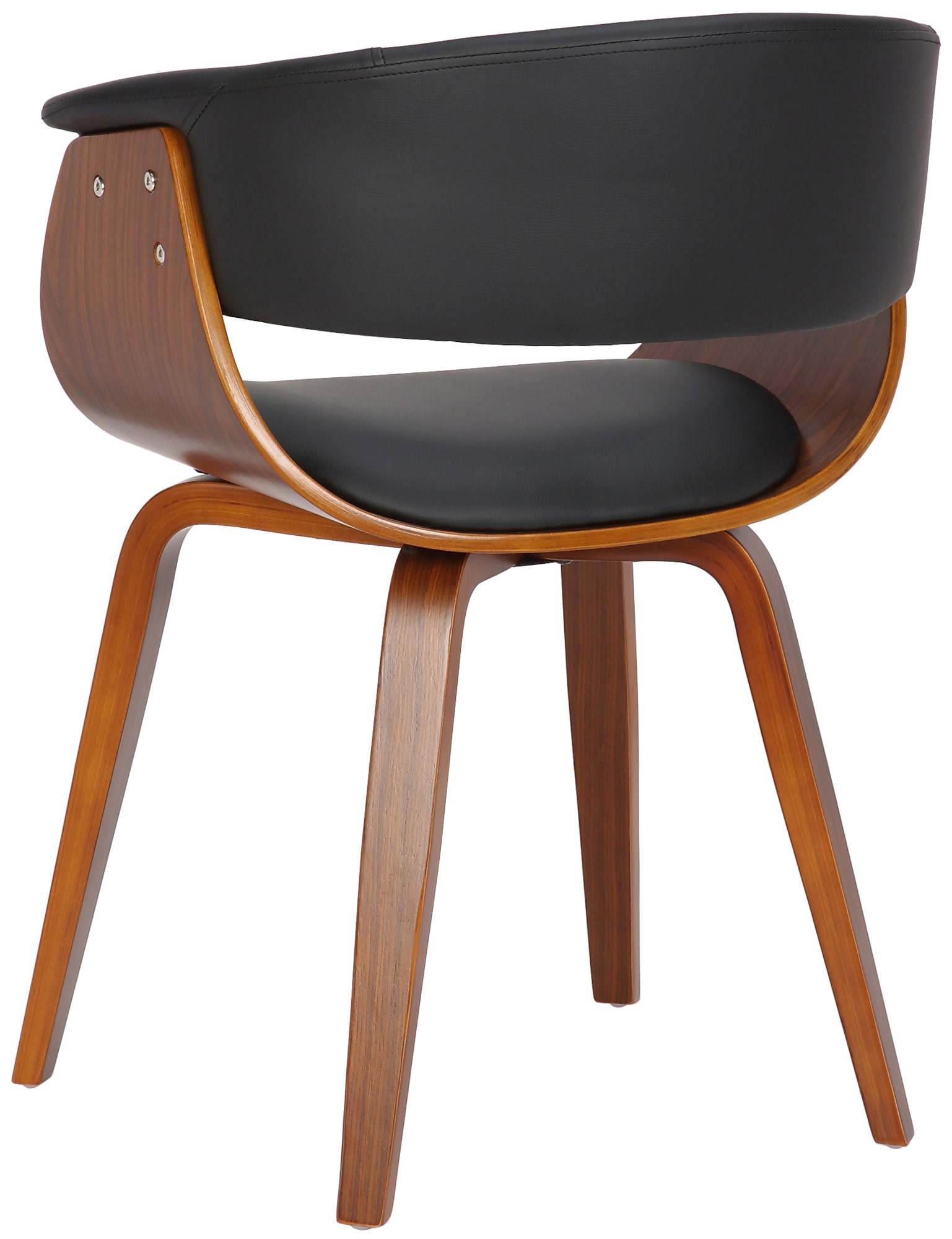 2er Set Stühle Bruce Kunstleder walnuss, schwarz
