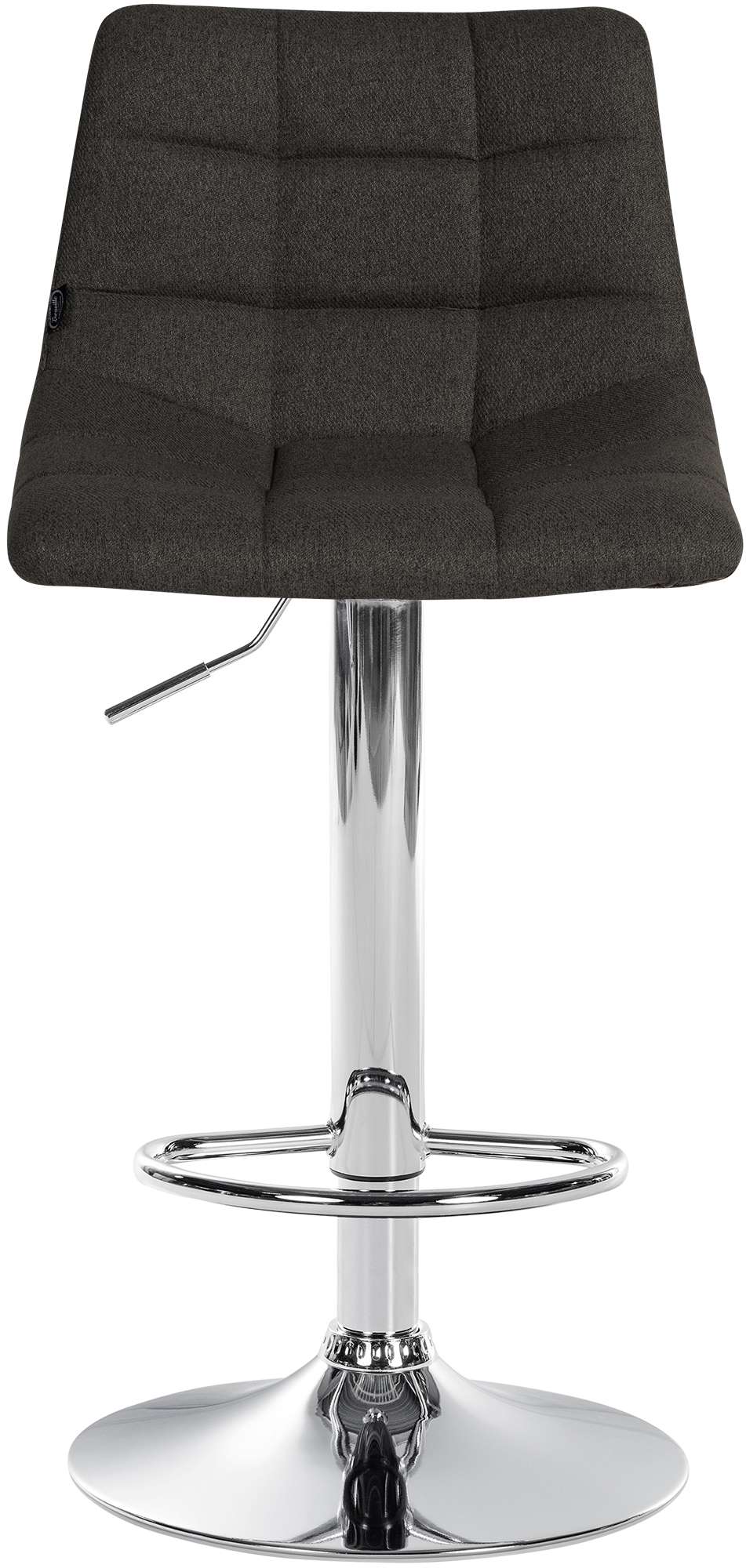 2er Set Barhocker Jerry Stoff chrom, dunkelgrau