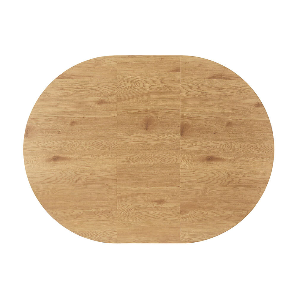 Esstisch Rund Ausziehbar AVENTURA inkl. Sternfuß - 120-160 x 120 cm Light Oak