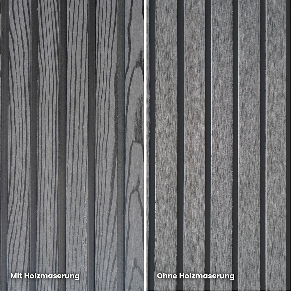 WPC Sichtschutzzaun CALLADO PREMIUM 1 x Element + 2 x Pfosten - Höhe: 115 cm
