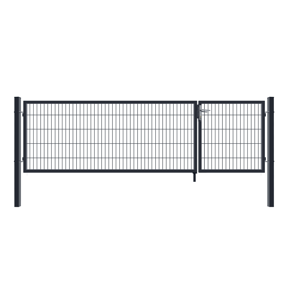 Doppelflügel Gartentor ADITUS - 100 x 350 cm Anthrazit