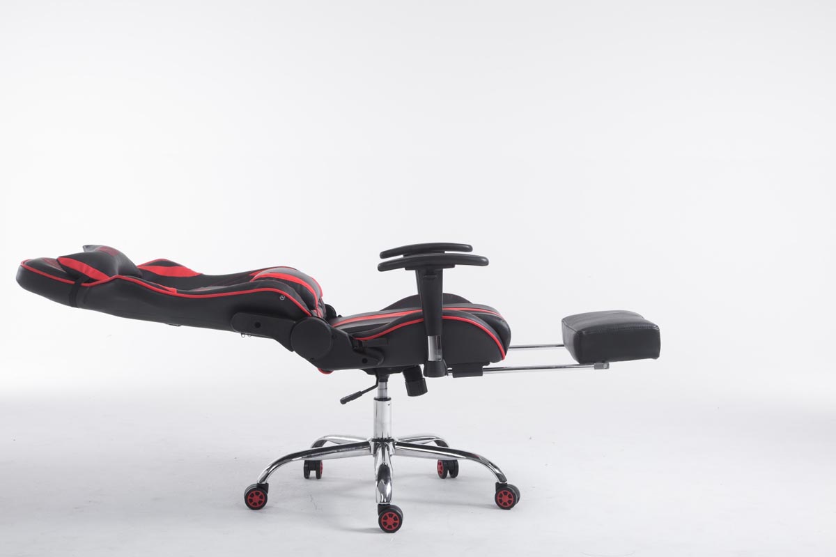 Racing Bürostuhl Limit V2 Kunstleder mit Fußablage, schwarz/rot