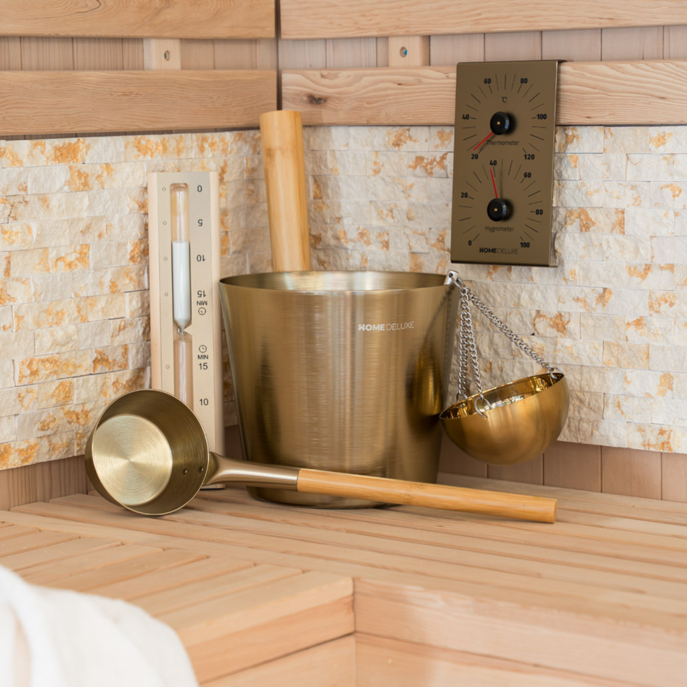Saunazubehör THERA Gold - Komplett Set