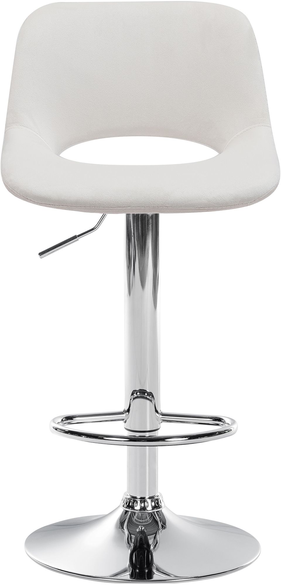 2er Set Barhocker Camden Samt chrom, creme