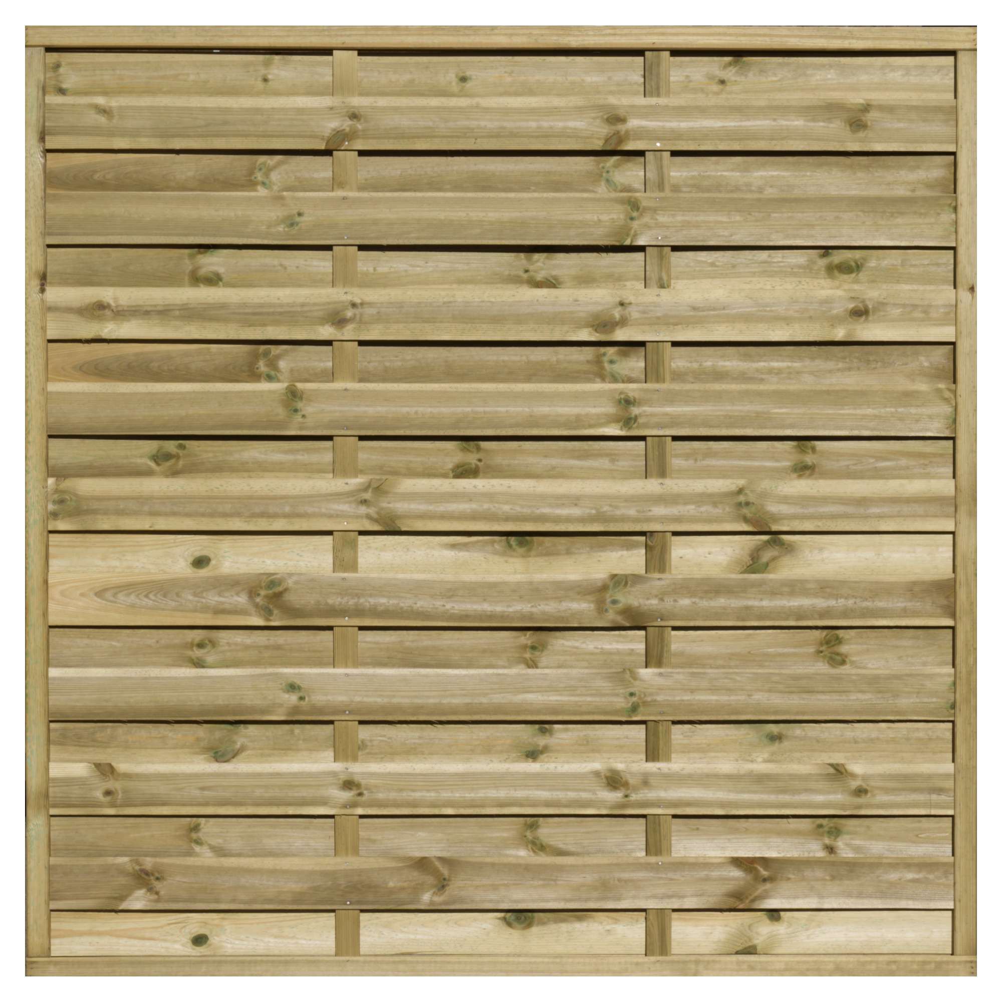 ECO-Dichtzaun 180 x 180 cm, Rahmen 30/45 mm, kdi grün, Lamellen 5 x 100 mm glatt