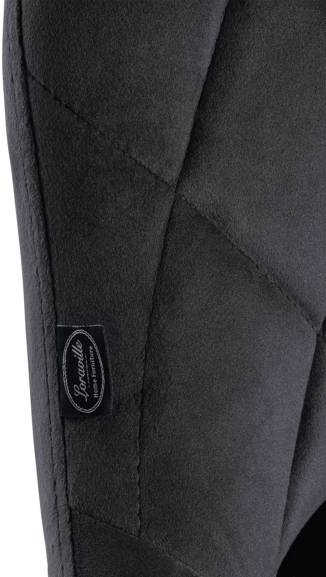 Barhocker Lazio Samt schwarz, dunkelgrau