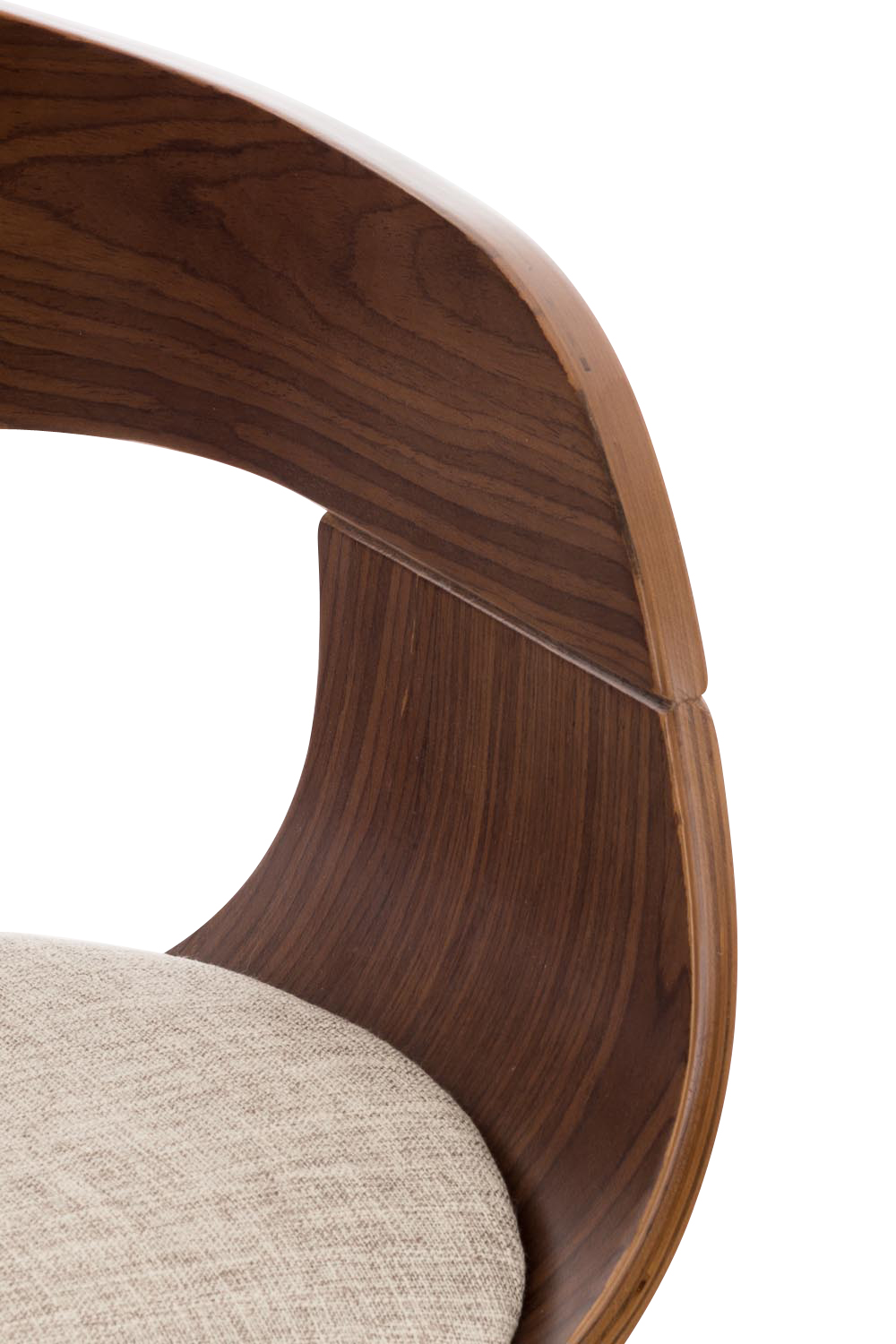 Barhocker Kingston C Stoff, walnuss/creme