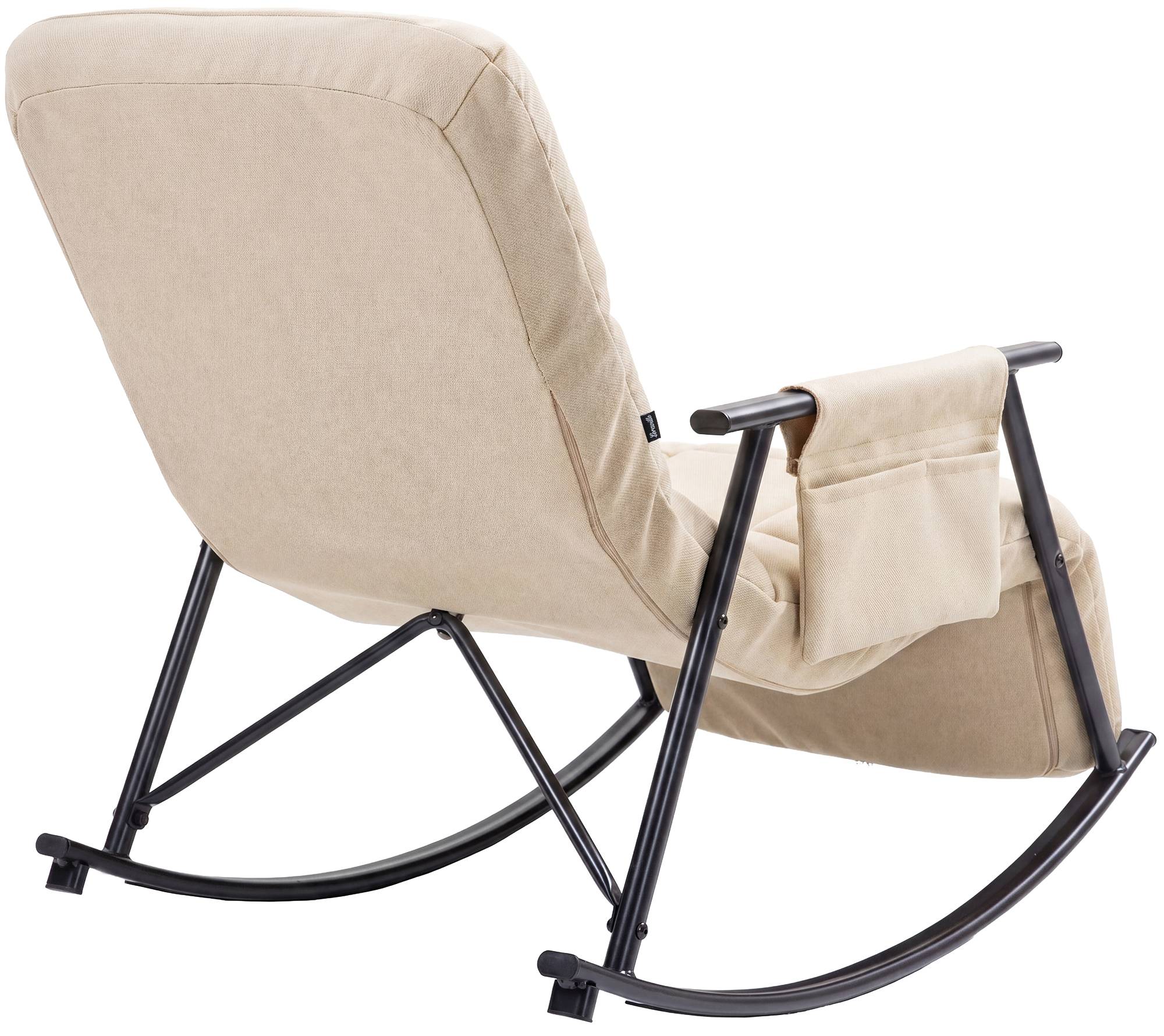 Schaukelstuhl Elara Stoff, creme