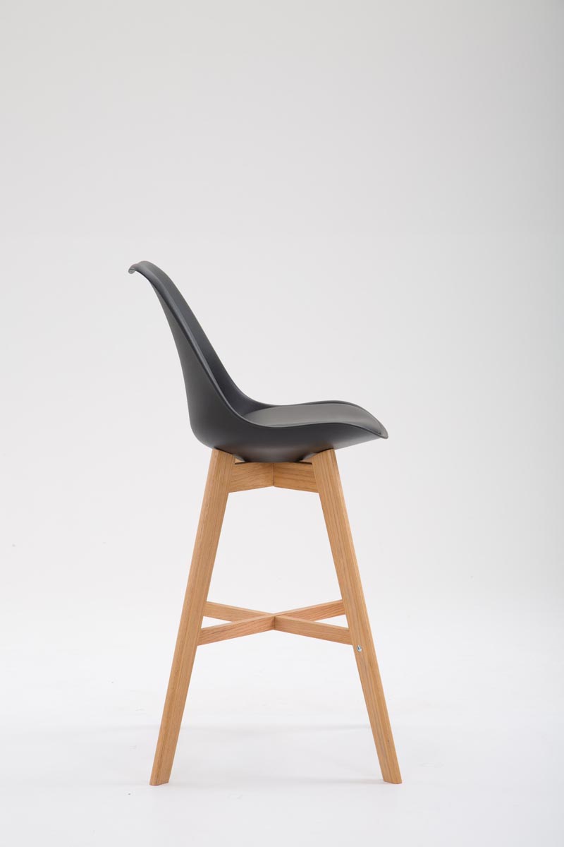 Barhocker Cannes Kunststoff Natura, schwarz